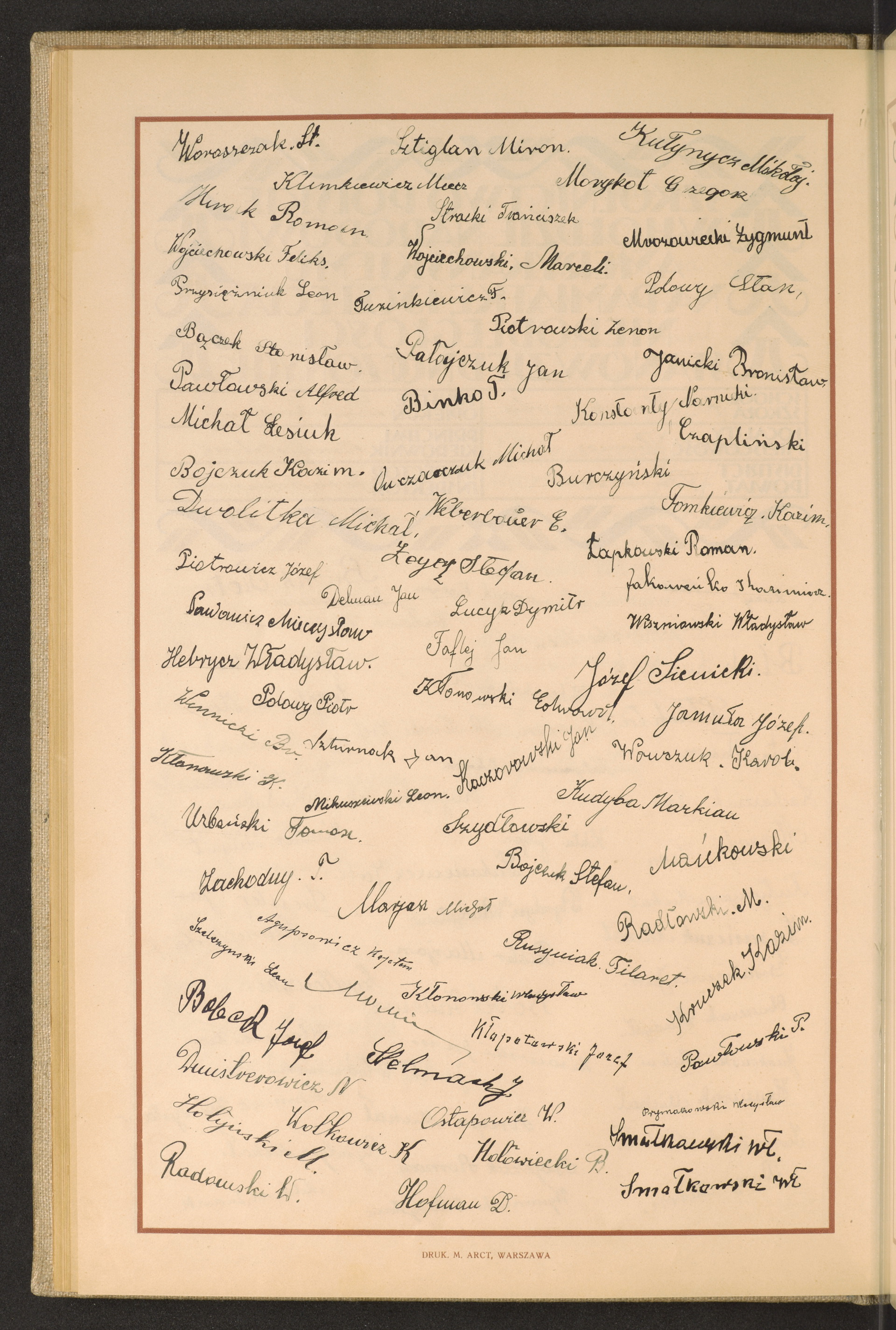 Podpis St. Woroszczak na stronie nr 66 w tomie nr 94