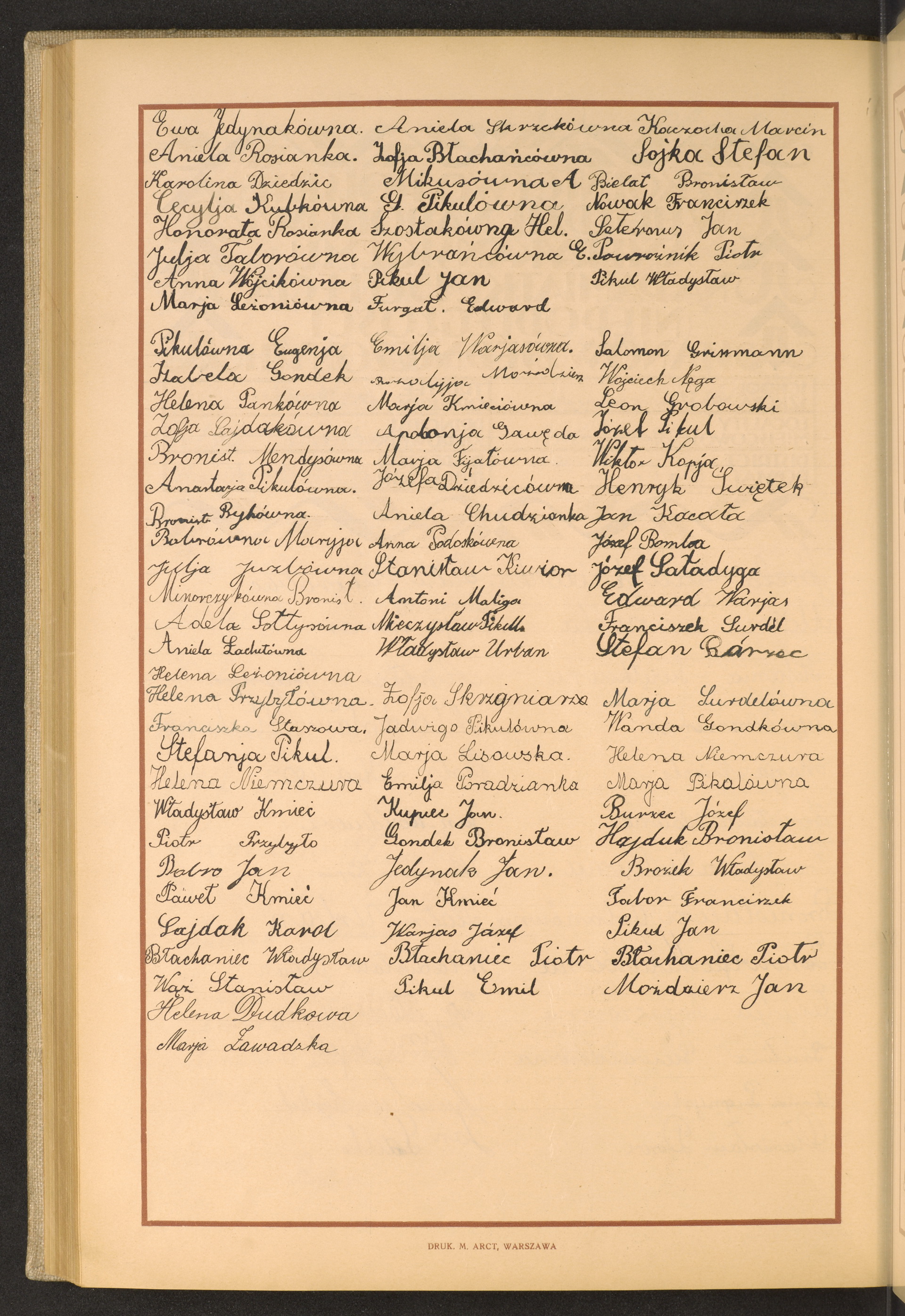 Podpis Zofia Skrzyniarz na stronie nr 244 w tomie nr 94