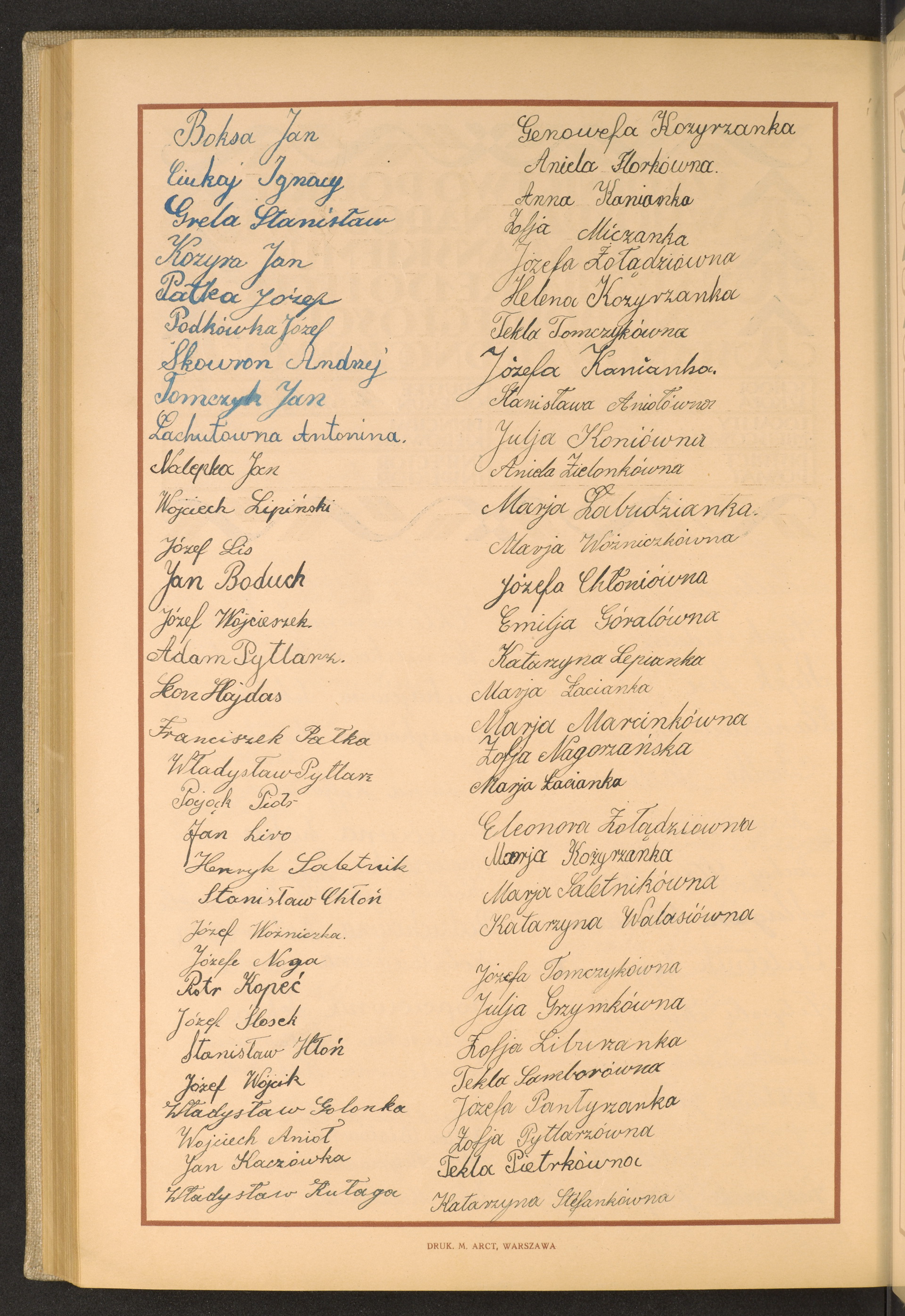 Podpis Franciszek Pałka na stronie nr 252 w tomie nr 94