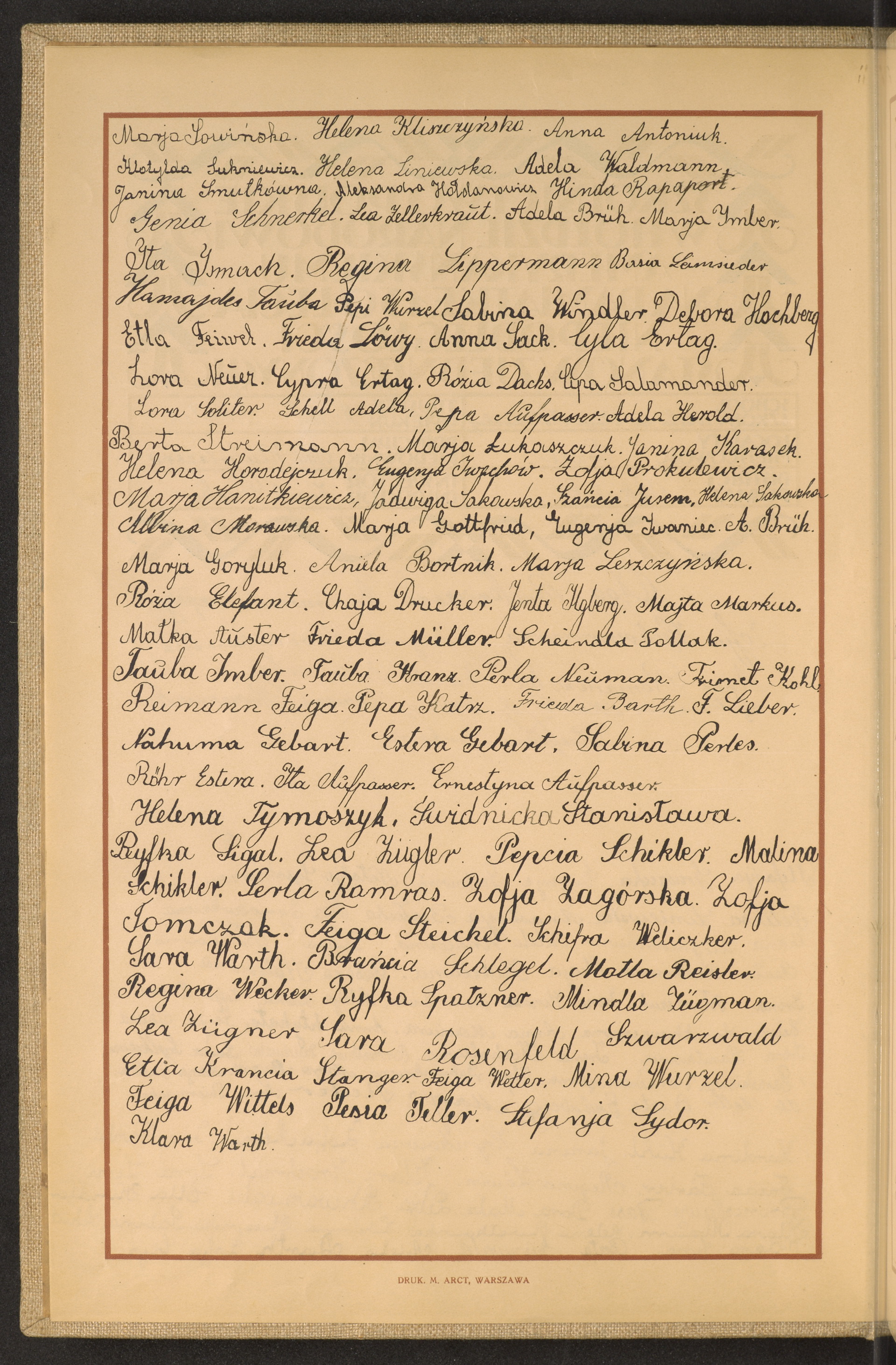 Podpis Klara Warth na stronie nr 6 w tomie nr 95