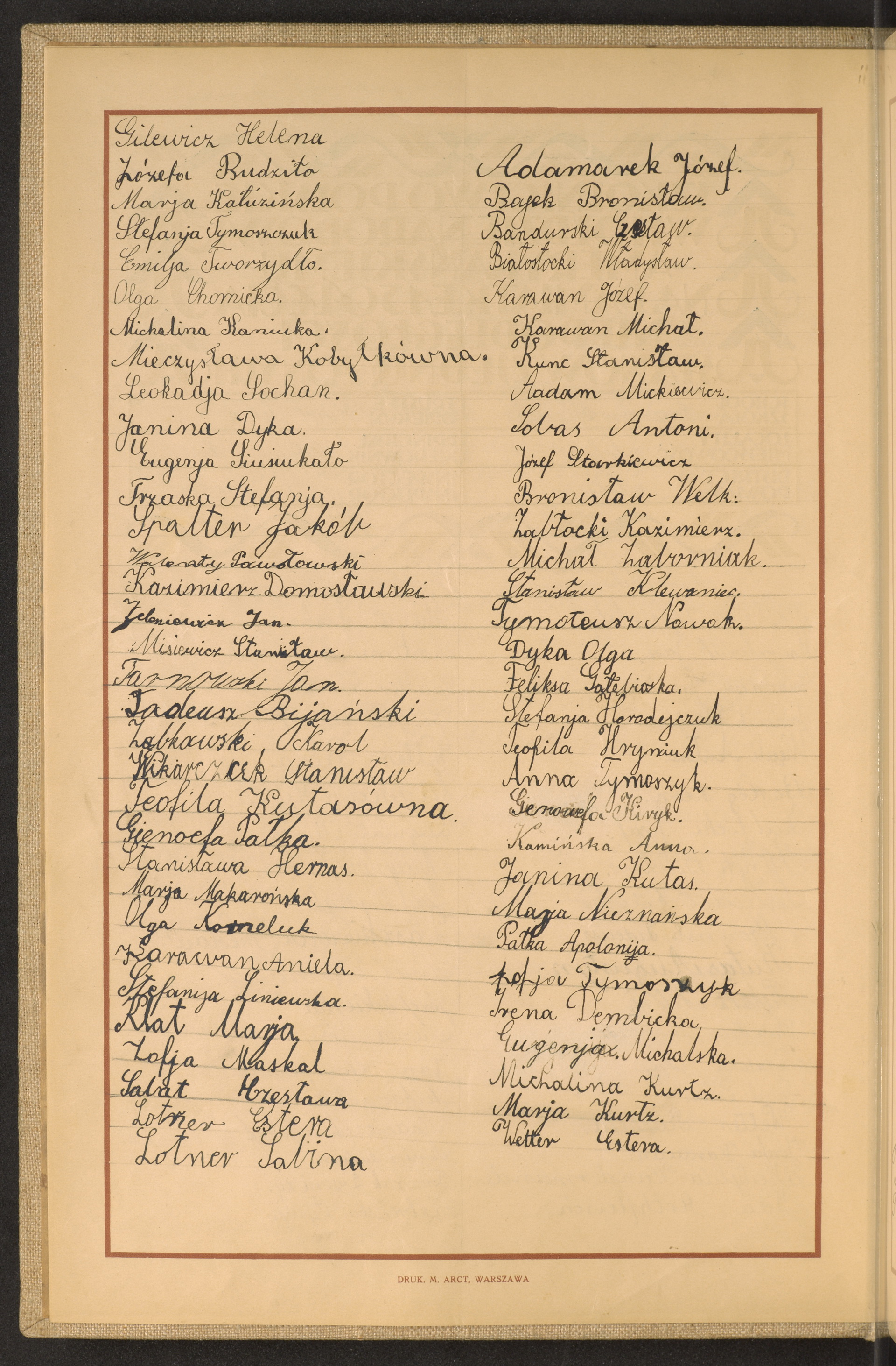 Podpis Estera Wetter na stronie nr 8 w tomie nr 95