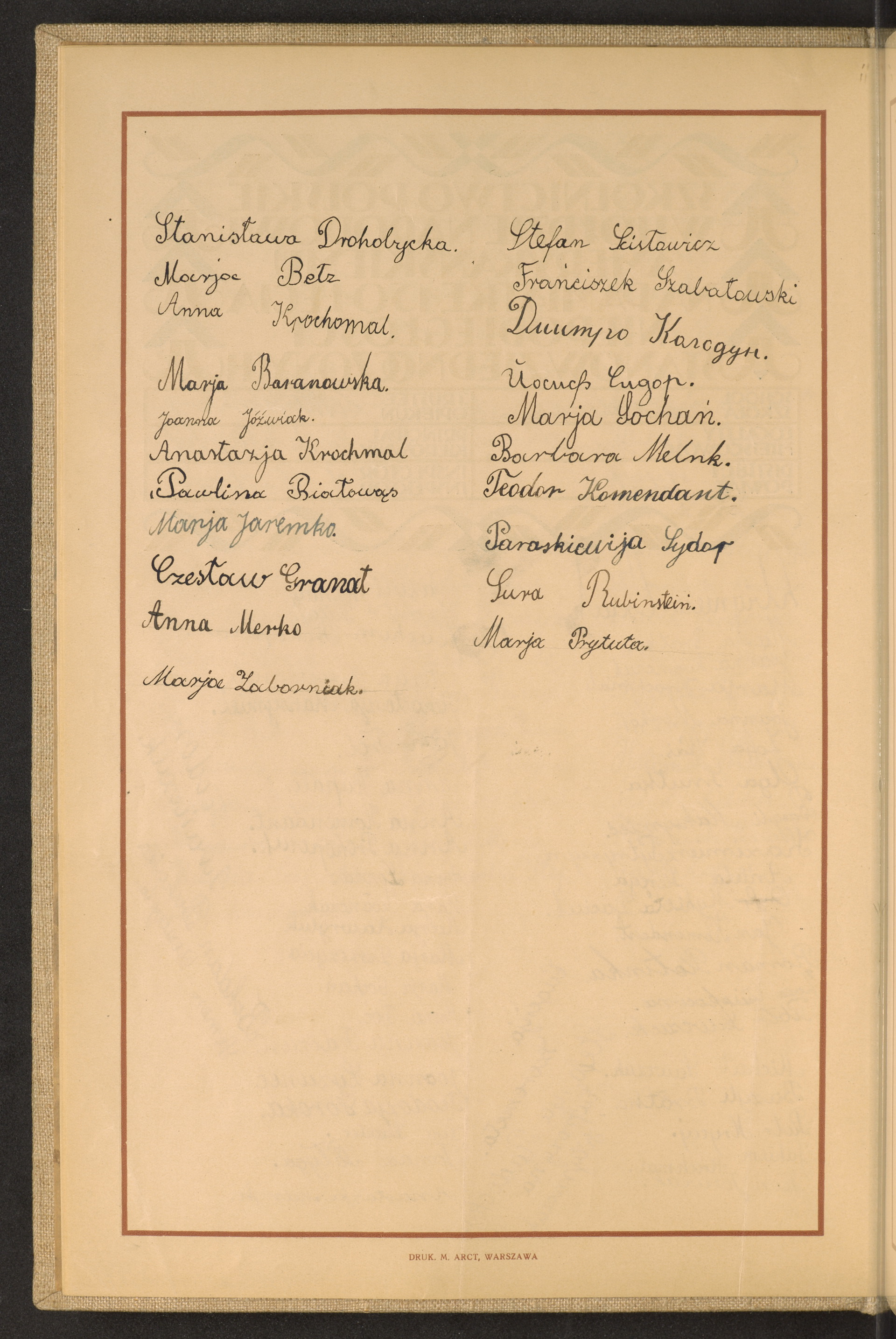 Podpis Maria Prytuła na stronie nr 16 w tomie nr 95