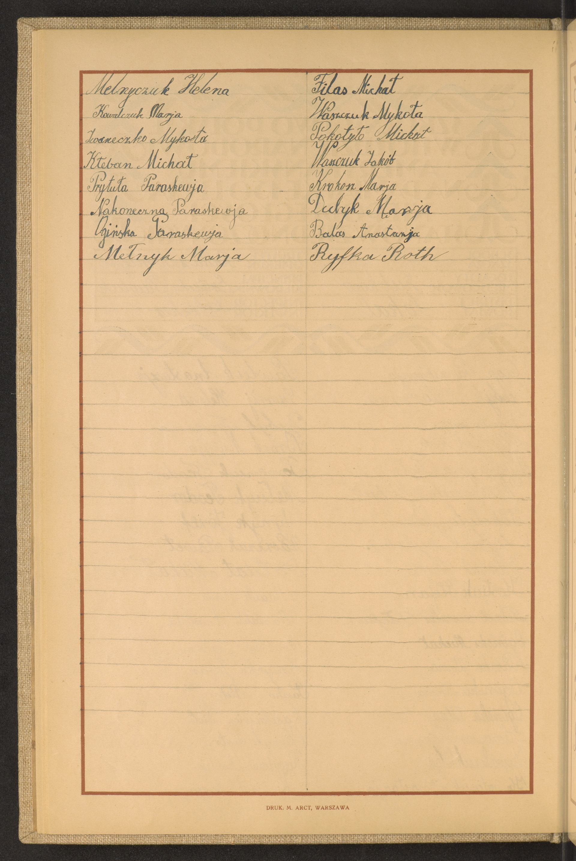 Podpis Helena Melnyczuk na stronie nr 54 w tomie nr 95