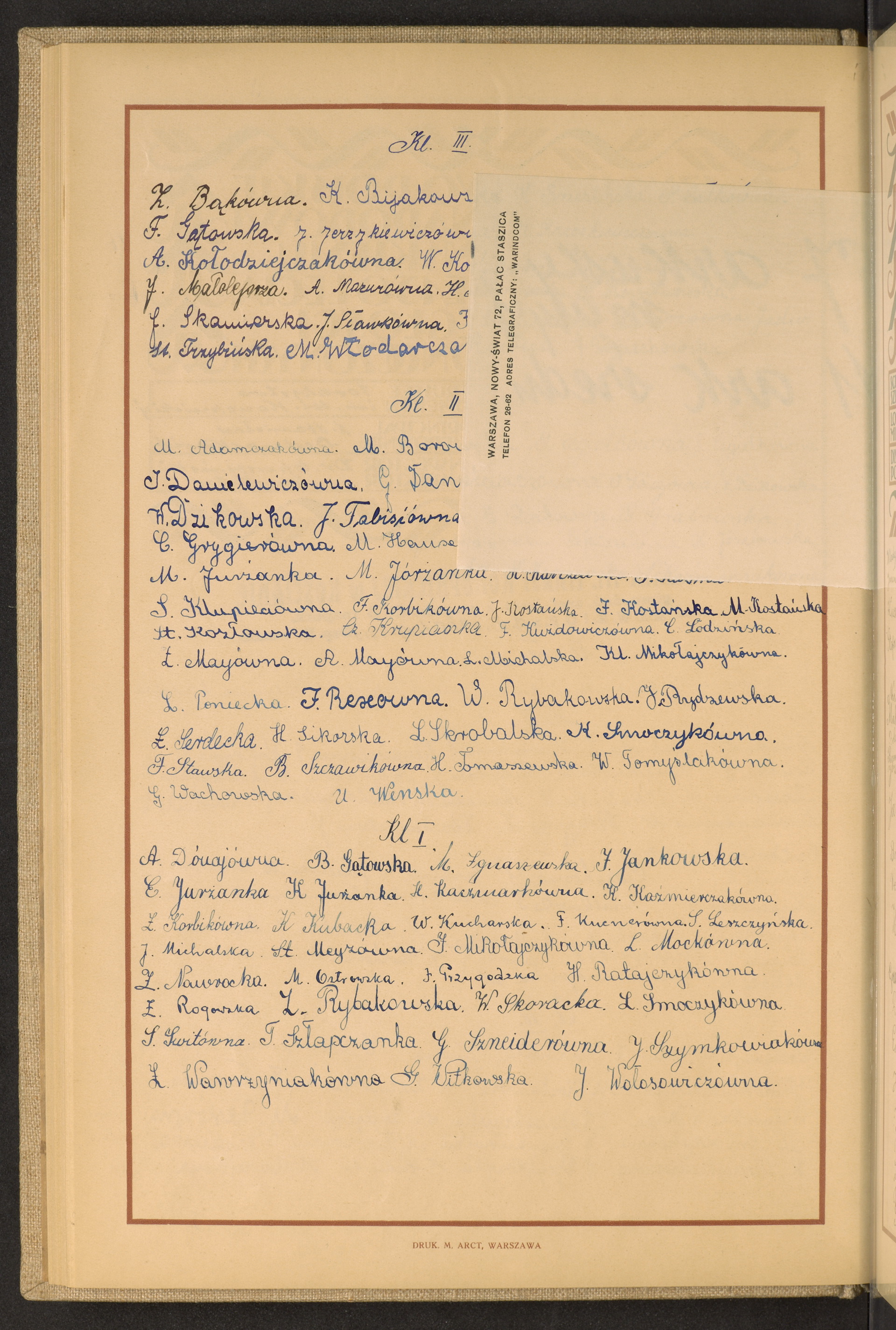 Podpis J. Wołosowicz na stronie nr 96 w tomie nr 95