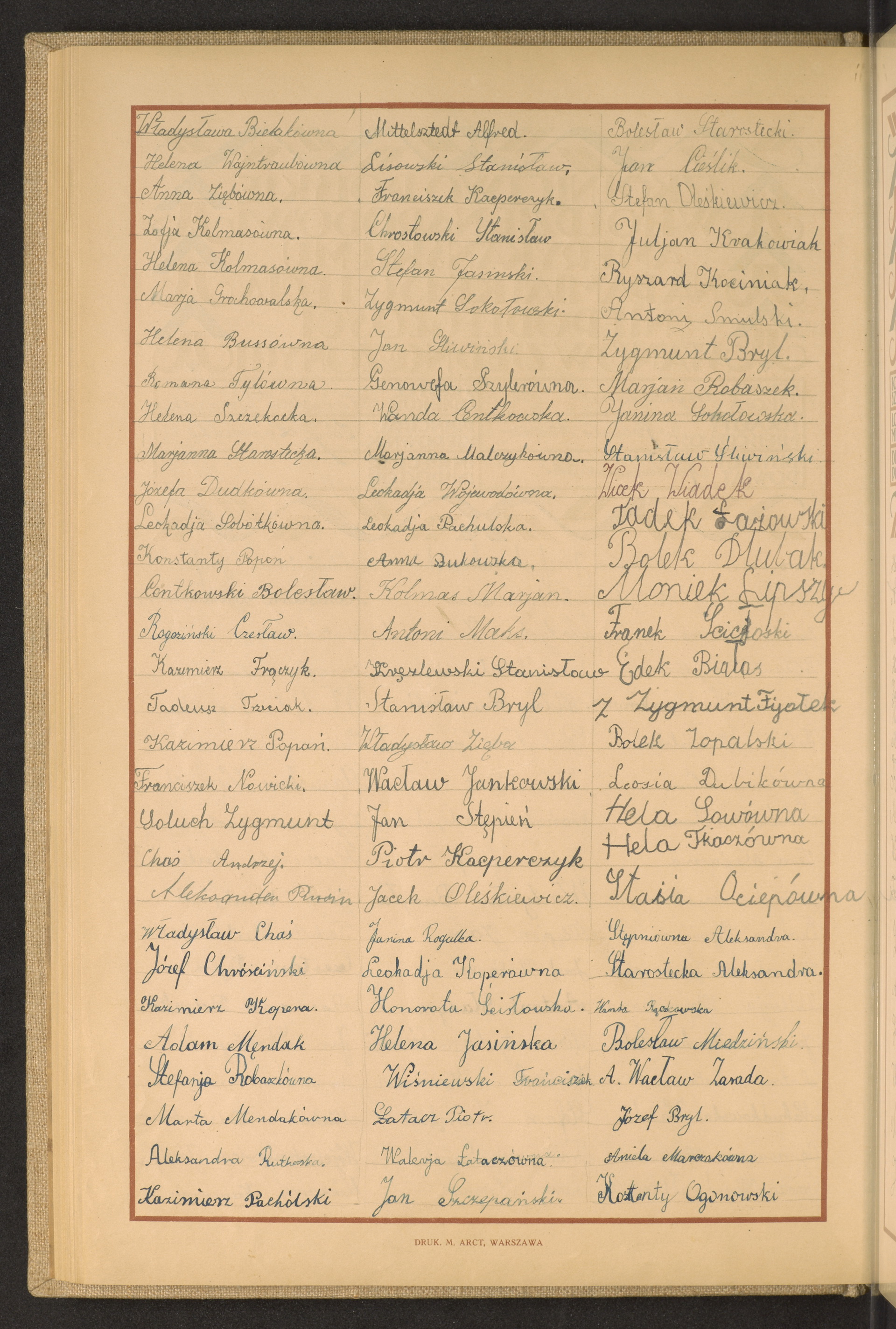 Podpis Władysława Bielak na stronie nr 118 w tomie nr 95