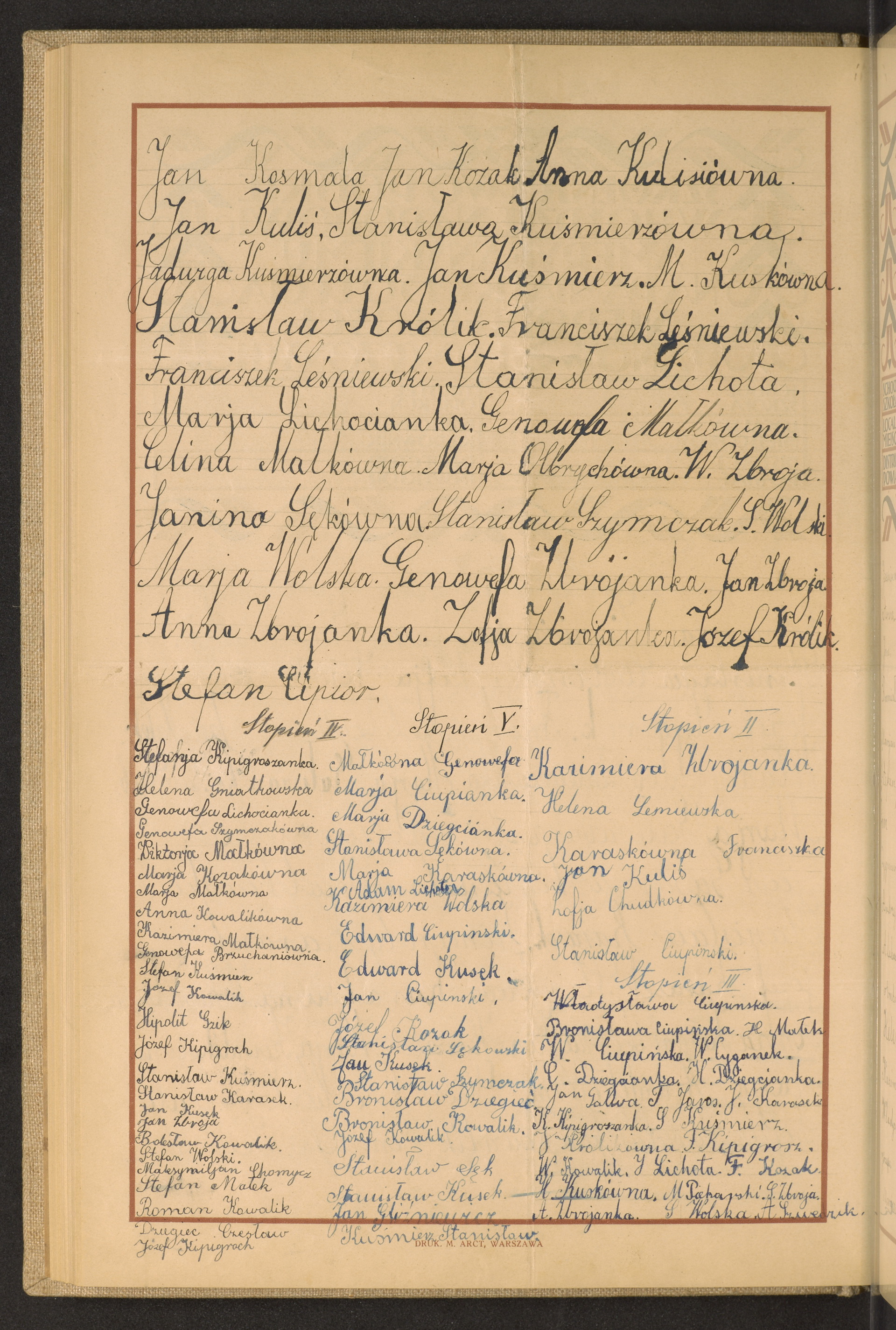 Podpis Jan Kuliś na stronie nr 150 w tomie nr 95