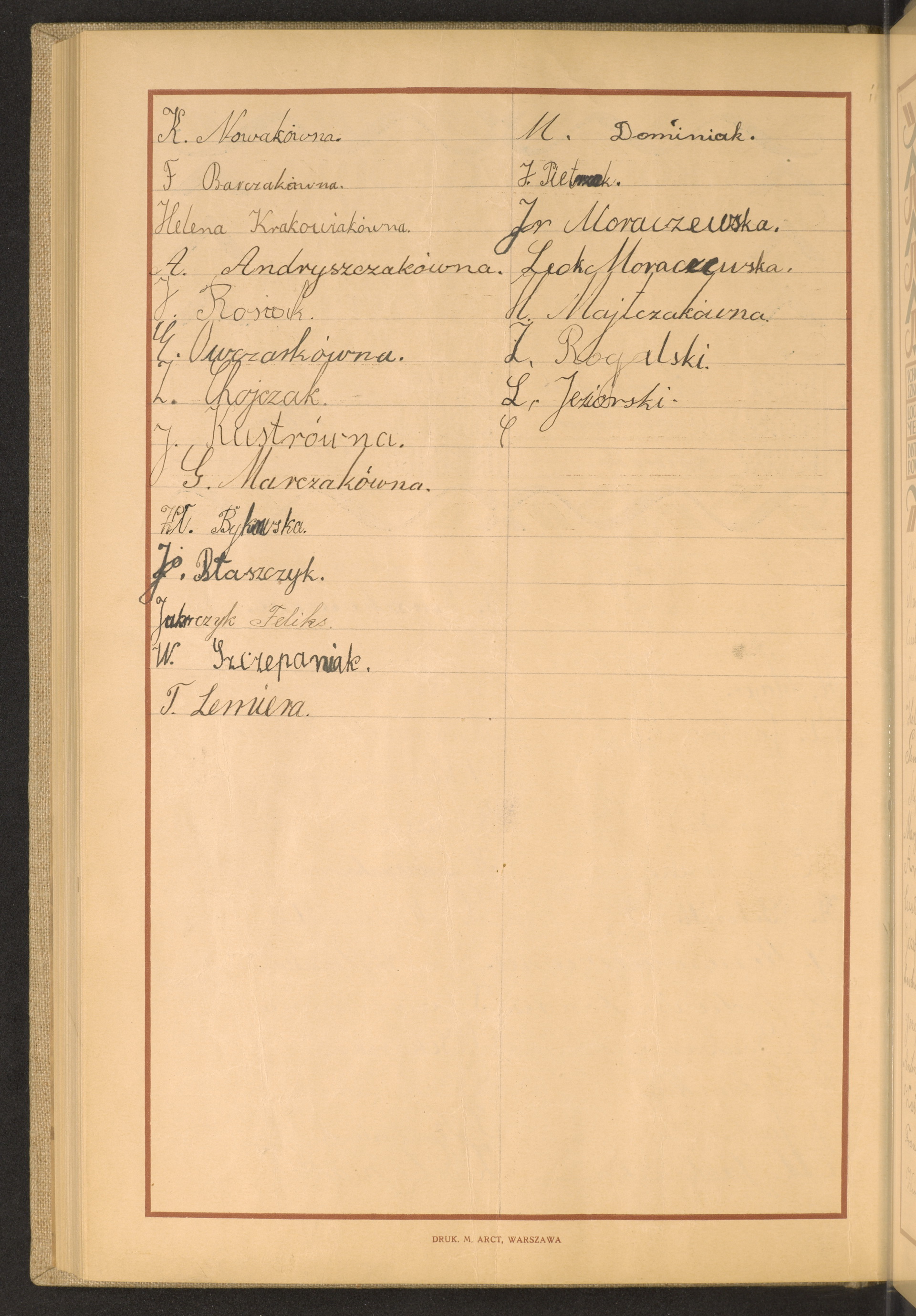 Podpis K. Nowak na stronie nr 234 w tomie nr 95