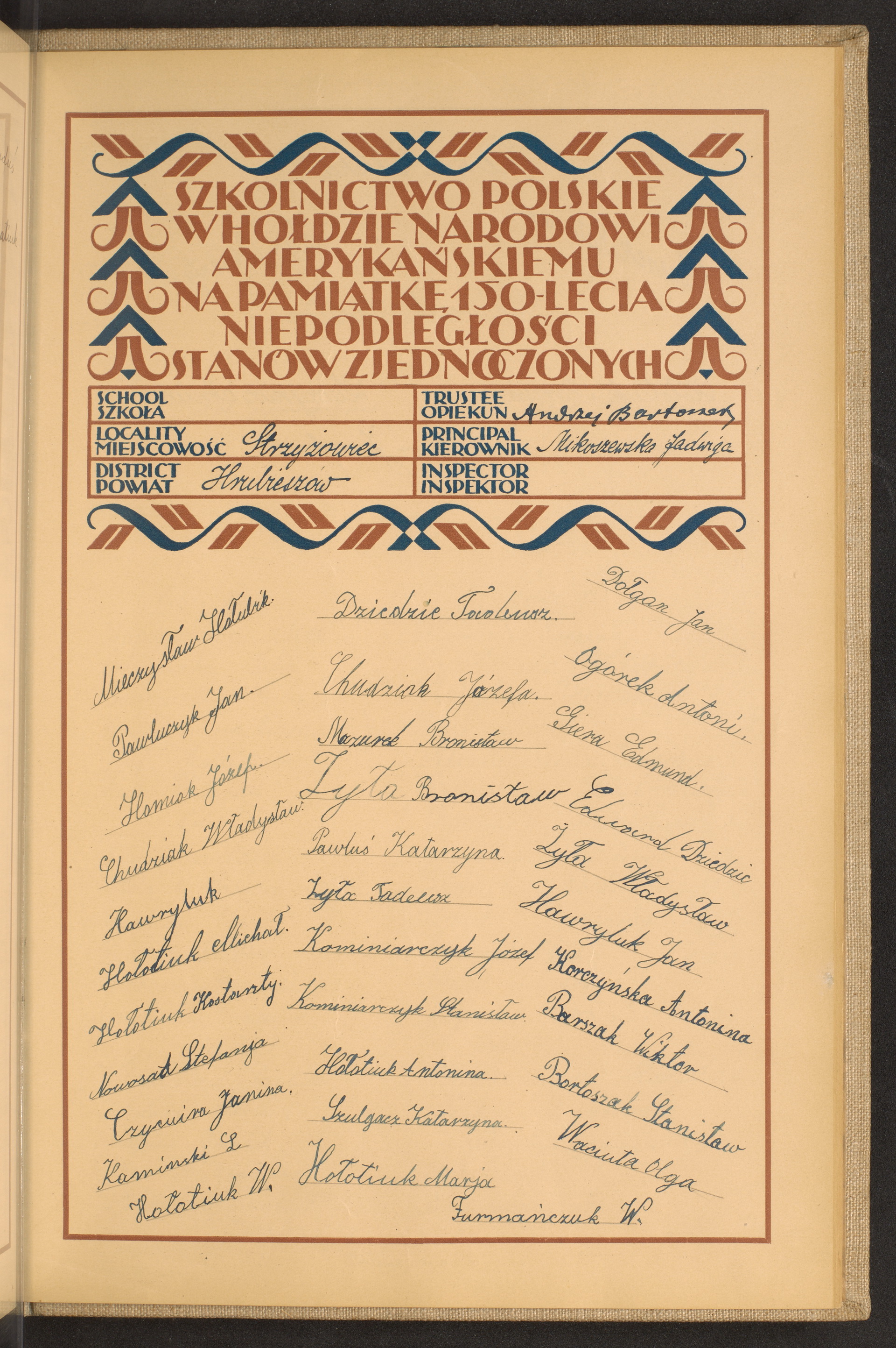 Podpis Władysław Chudziak na stronie nr 257 w tomie nr 95