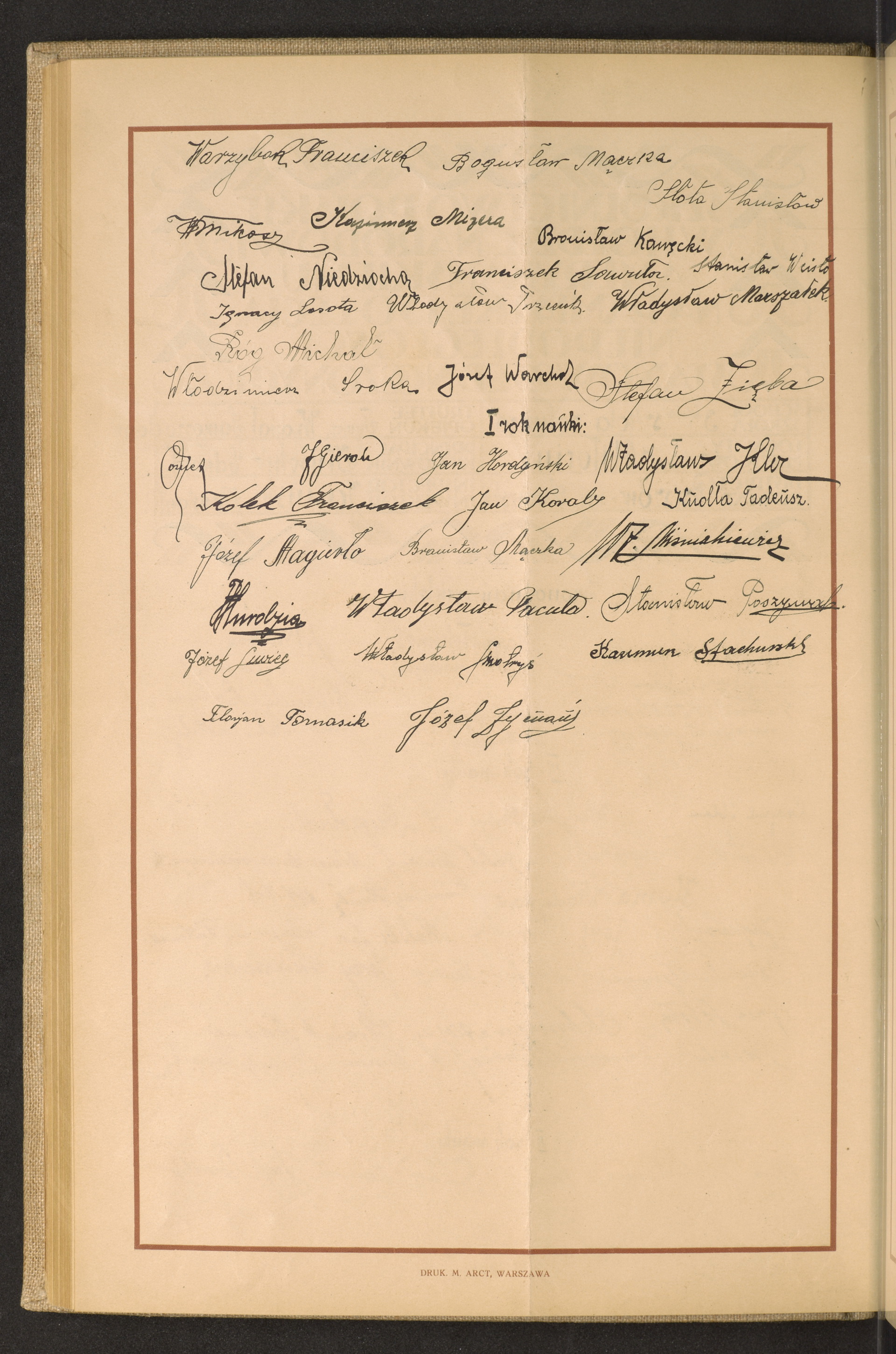 Podpis Józef Zyman na stronie nr 118 w tomie nr 96