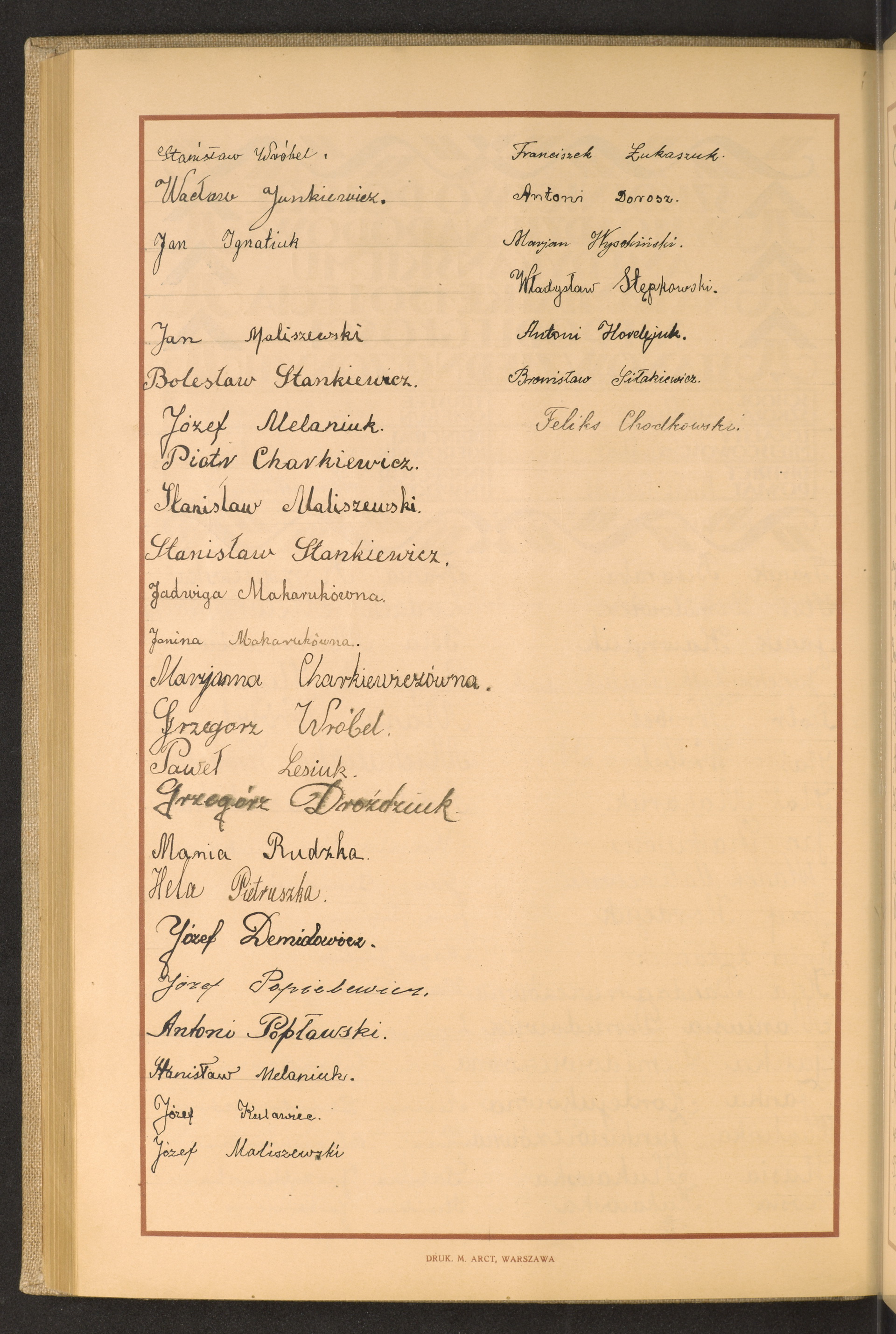 Podpis Feliks Chodkowski na stronie nr 184 w tomie nr 96