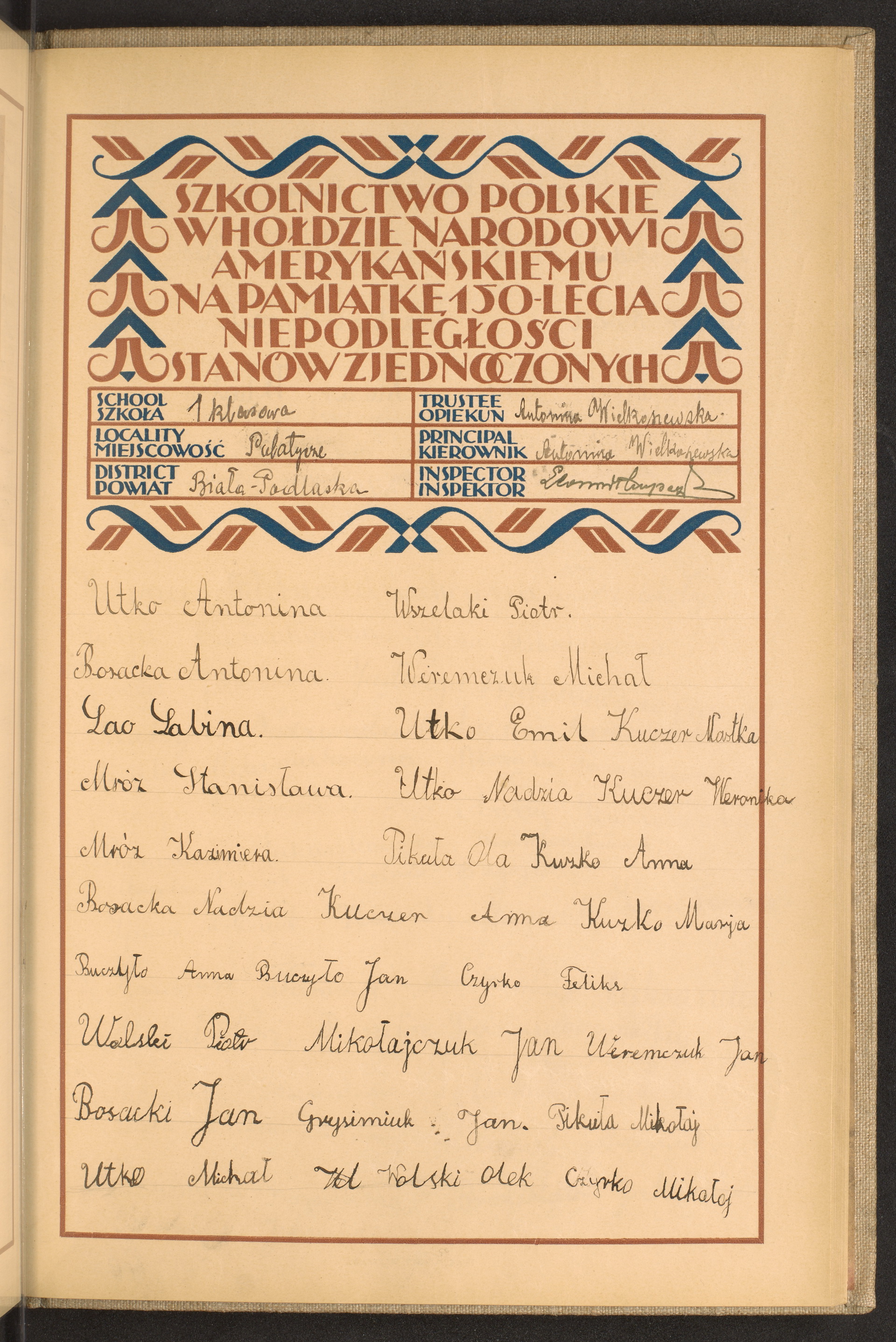 Podpis Antonina Wielkoszewska na stronie nr 199 w tomie nr 96