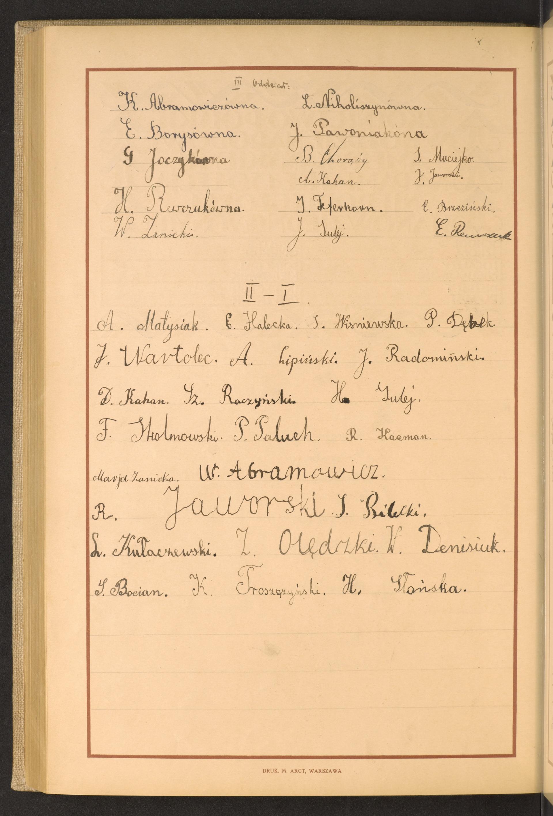 Podpis K. Abramowicz na stronie nr 240 w tomie nr 96