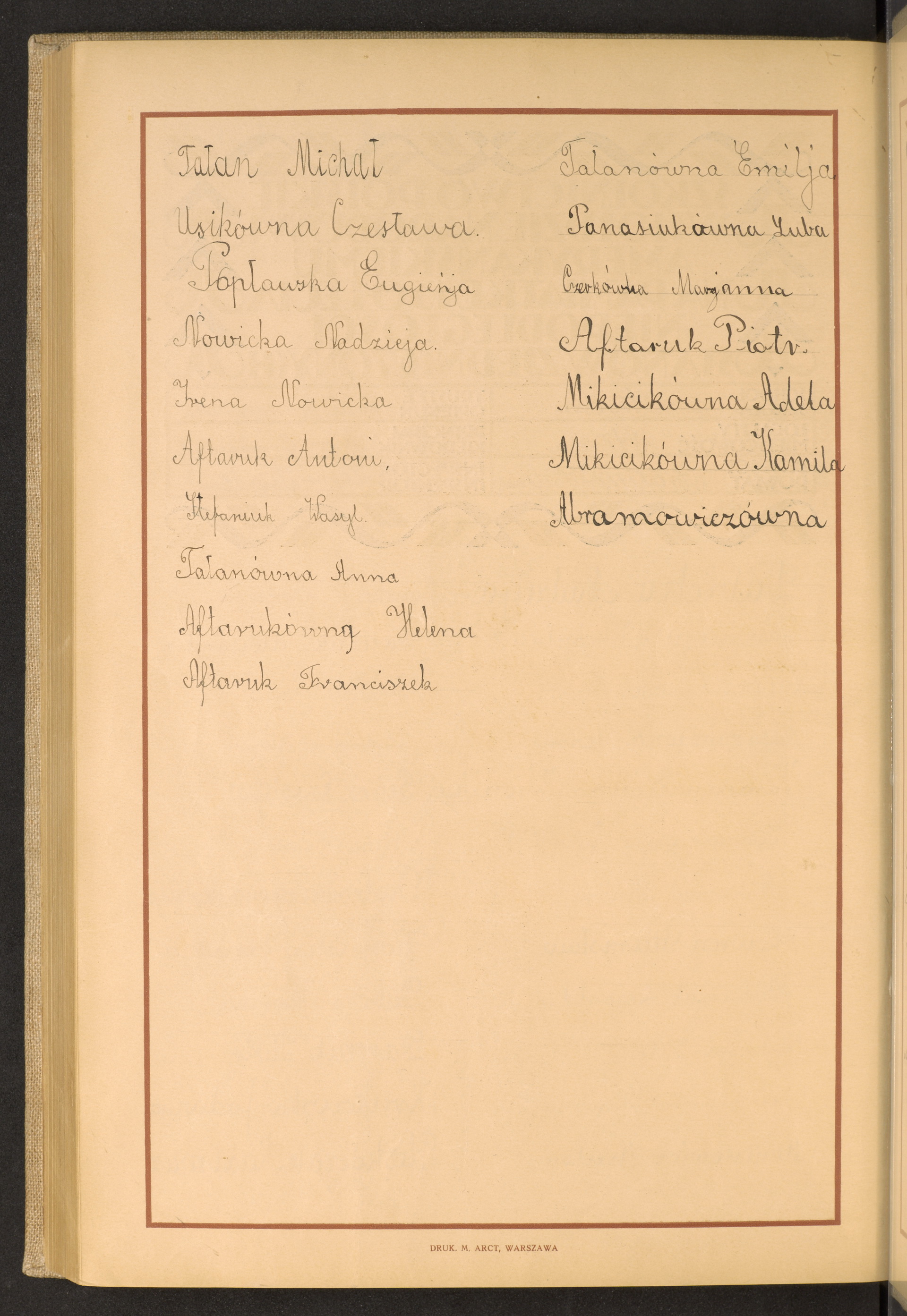 Podpis  Abramowicz na stronie nr 276 w tomie nr 96