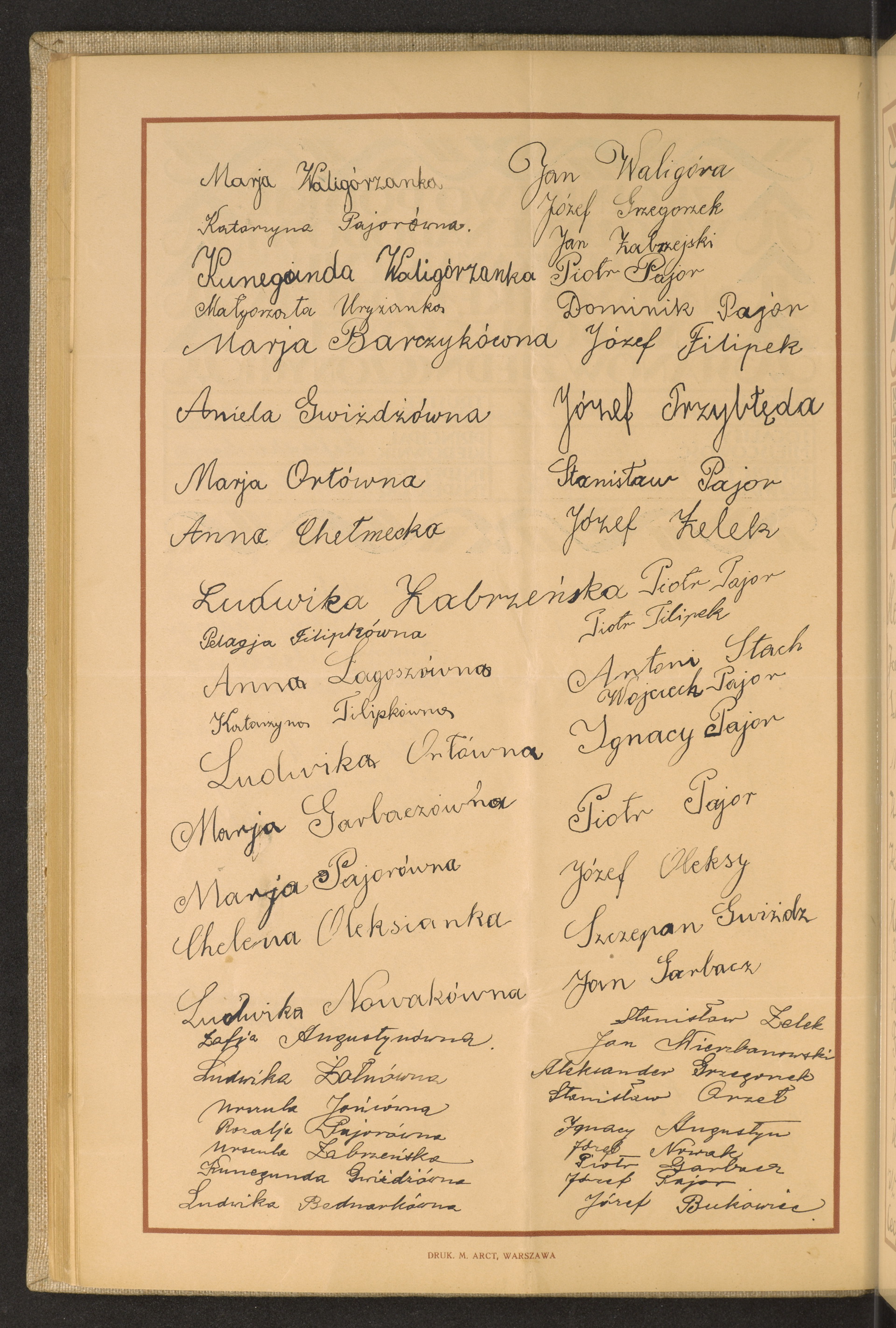 Podpis Maria Waligóra na stronie nr 156 w tomie nr 97