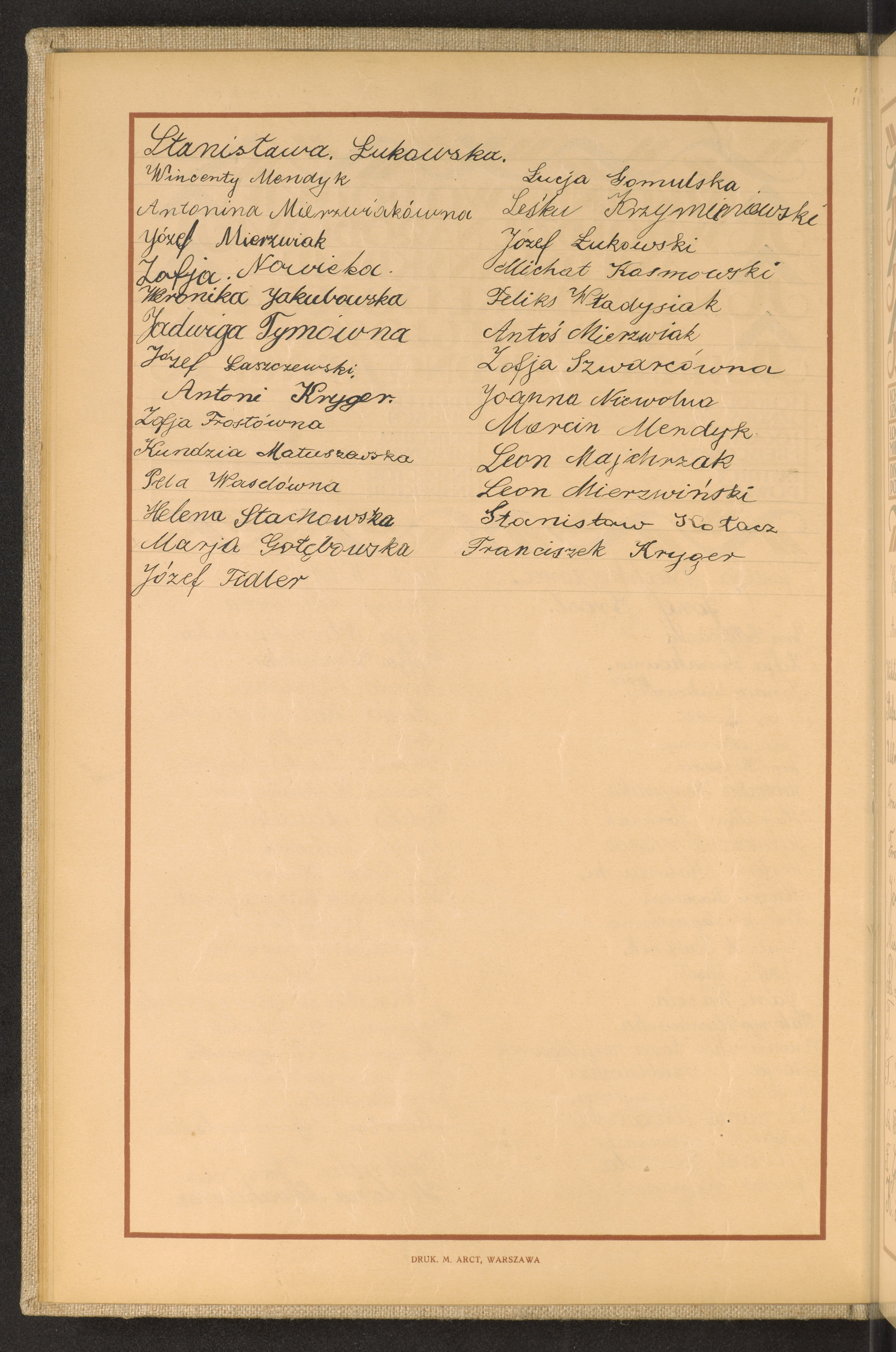 Podpis Łucja Gomulska na stronie nr 34 w tomie nr 98