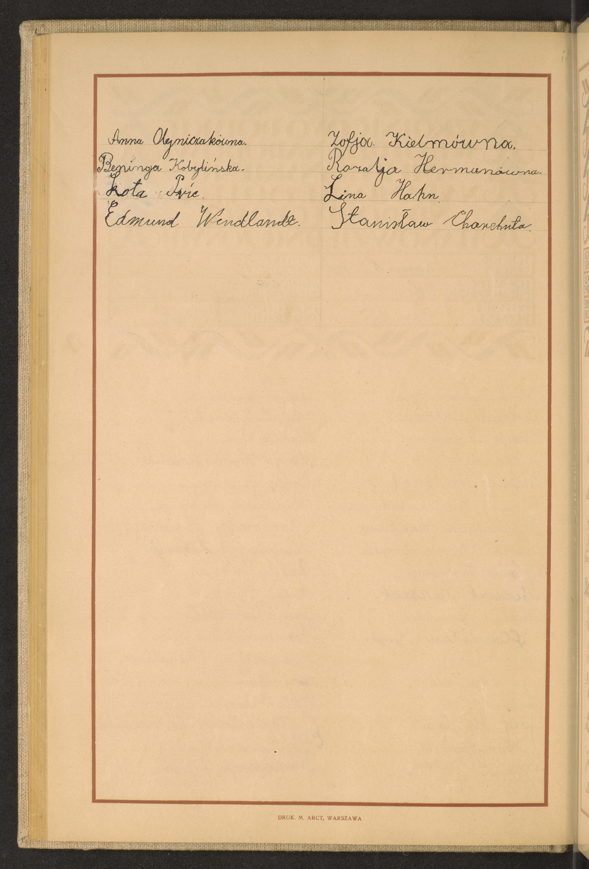 Podpis Lina Hahn na stronie nr 138 w tomie nr 98