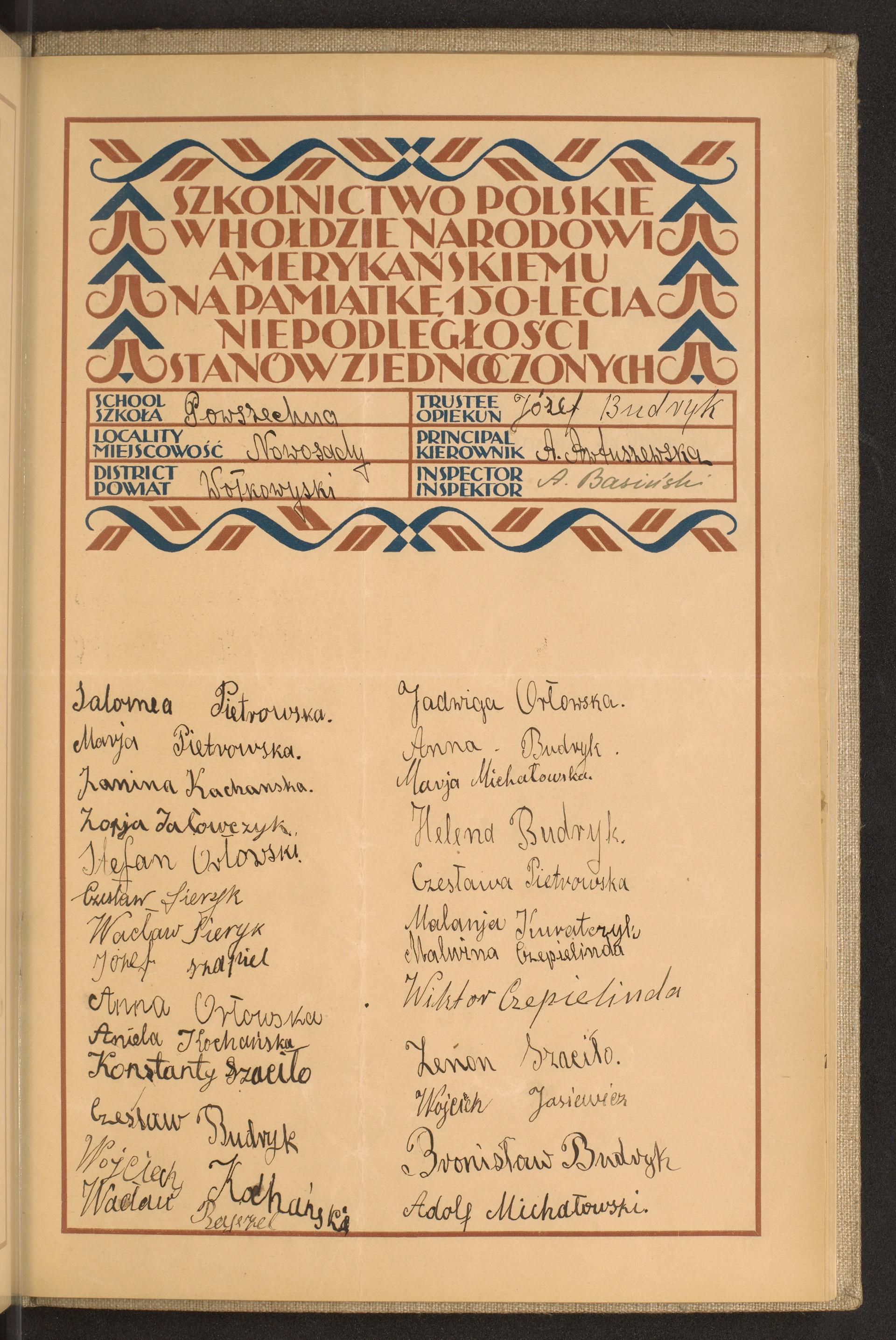 Podpis Malwina Czepielinda na stronie nr 235 w tomie nr 98