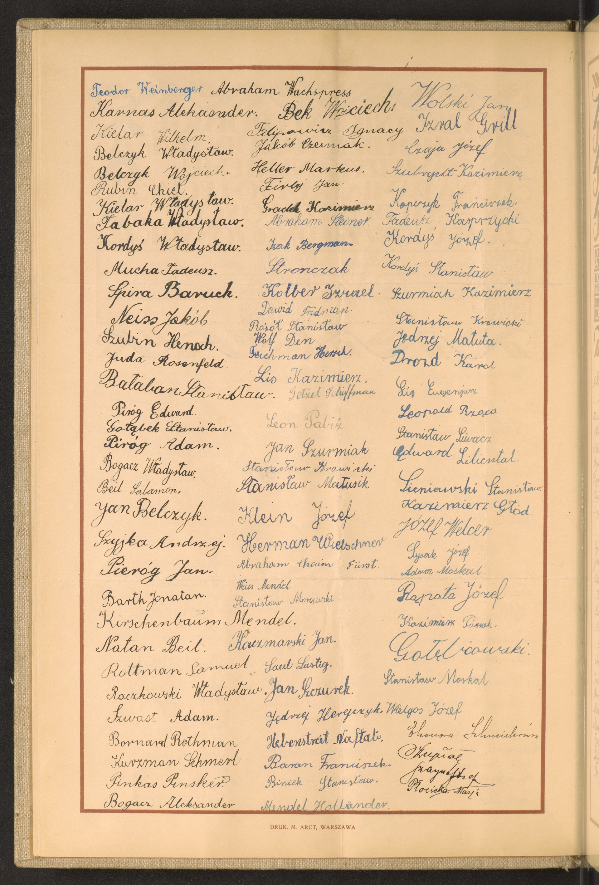 Podpis Maria Płocicka na stronie nr 42 w tomie nr 99