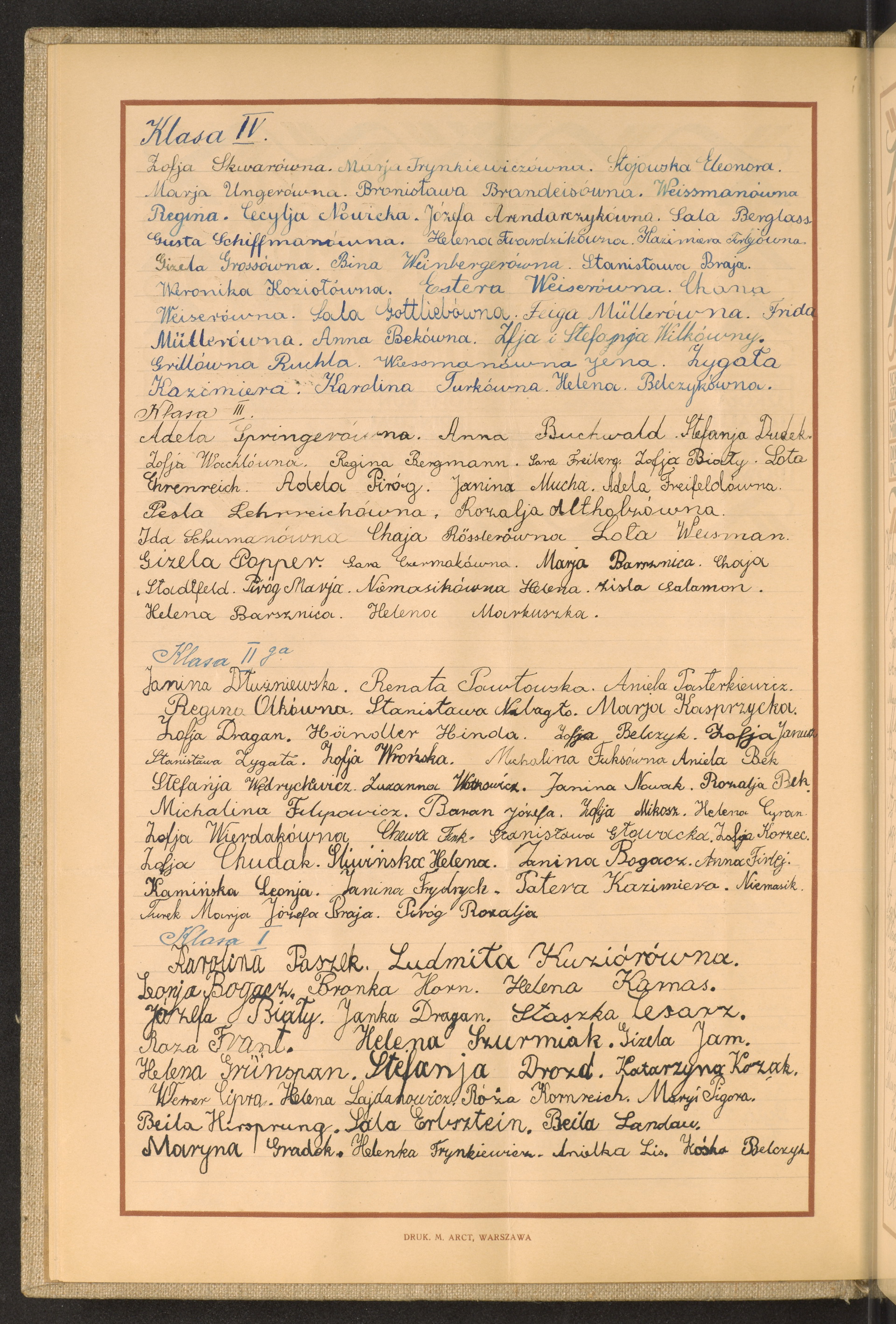 Podpis Zofia Skwara na stronie nr 44 w tomie nr 99