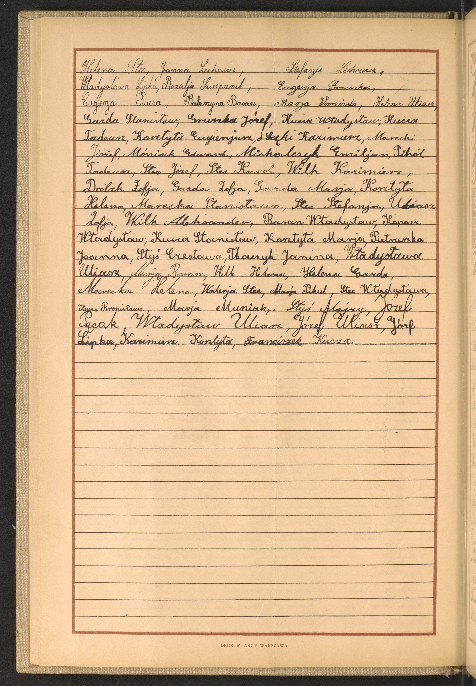 Podpis Franciszek Kucza na stronie nr 96 w tomie nr 99