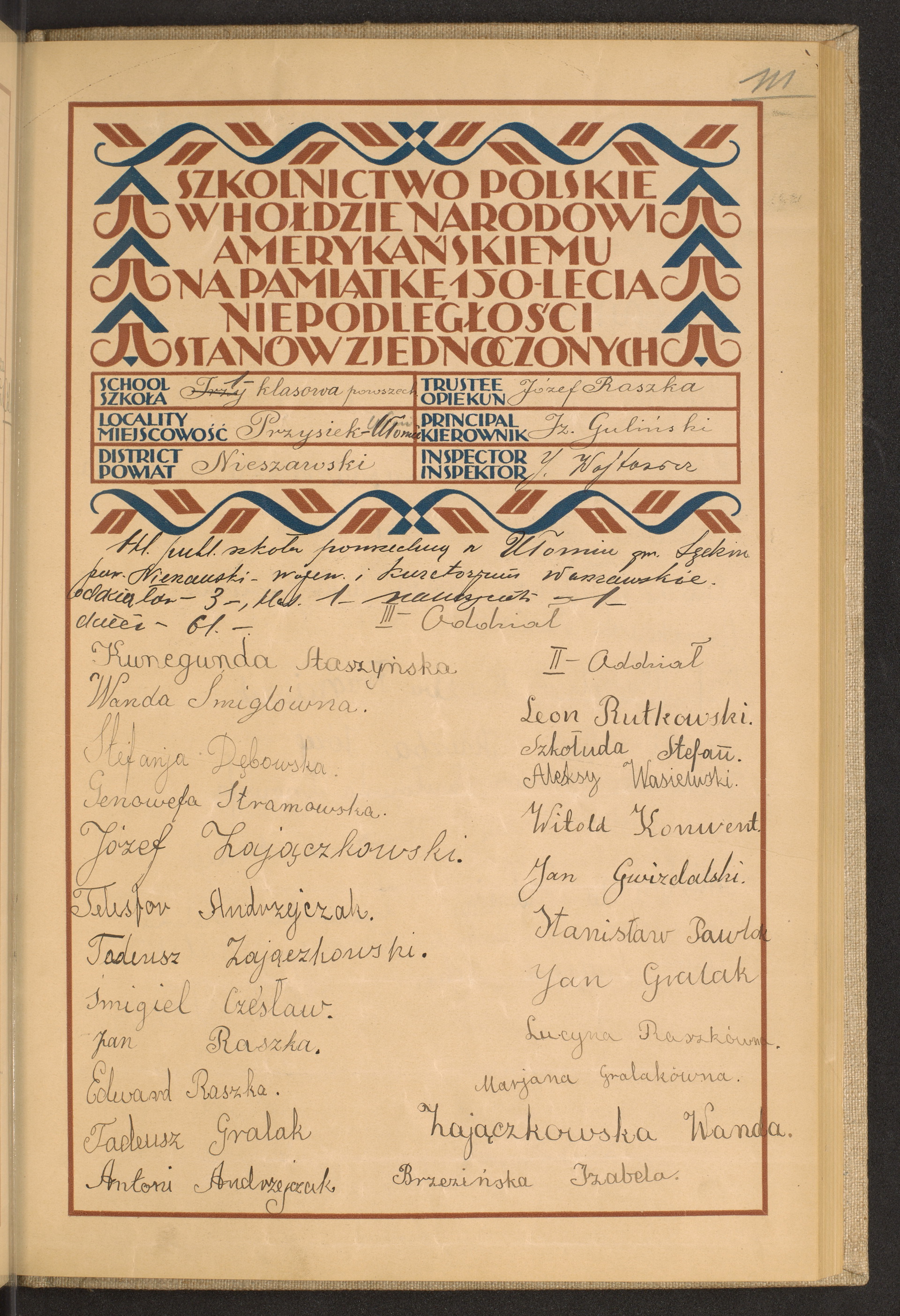 Podpis Wanda Śmigiel na stronie nr 117 w tomie nr 99