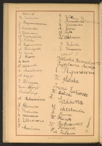 Podpis S. Aron na stronie nr 220 w tomie nr 99