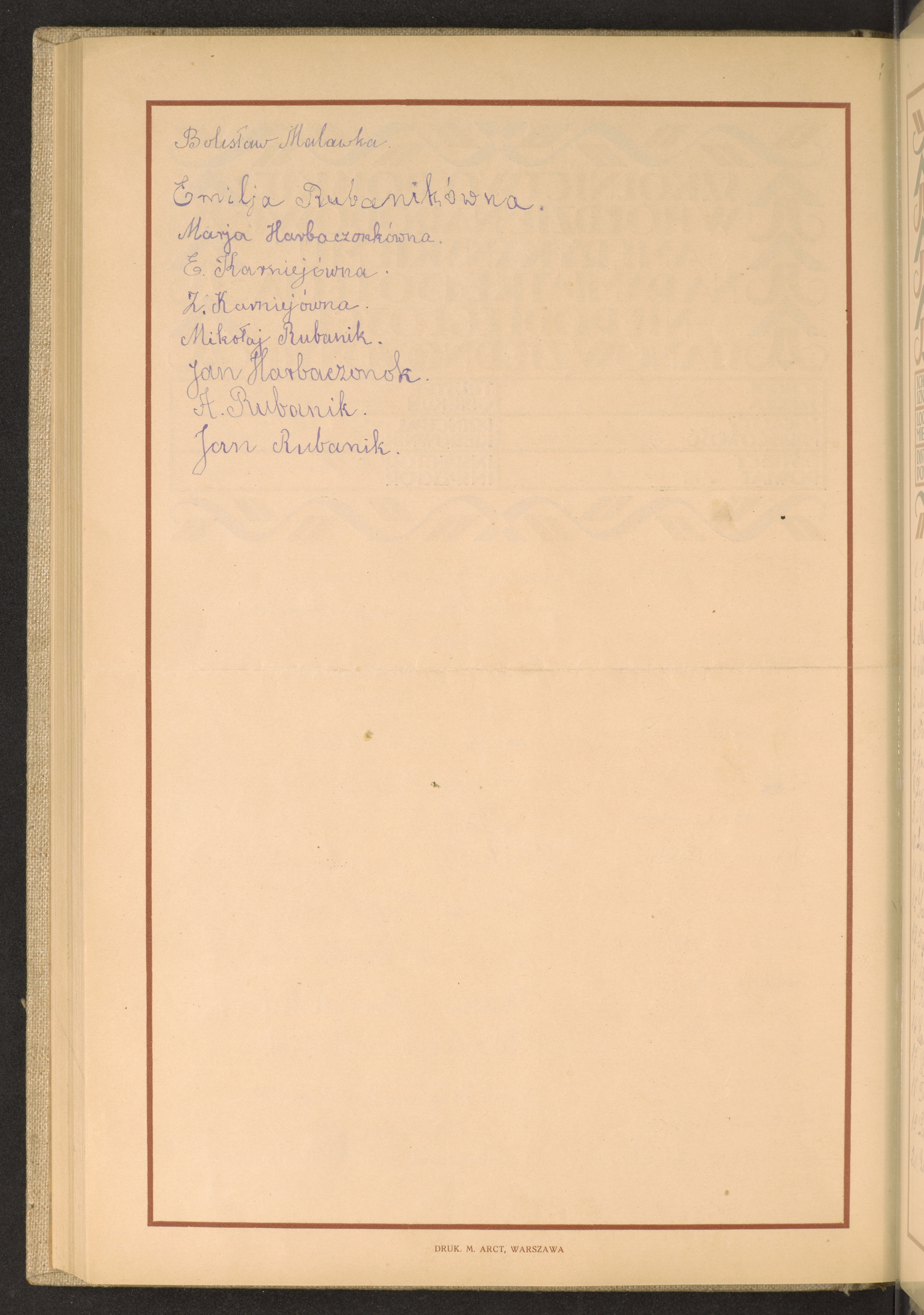 Podpis Jan Rubanik na stronie nr 248 w tomie nr 99