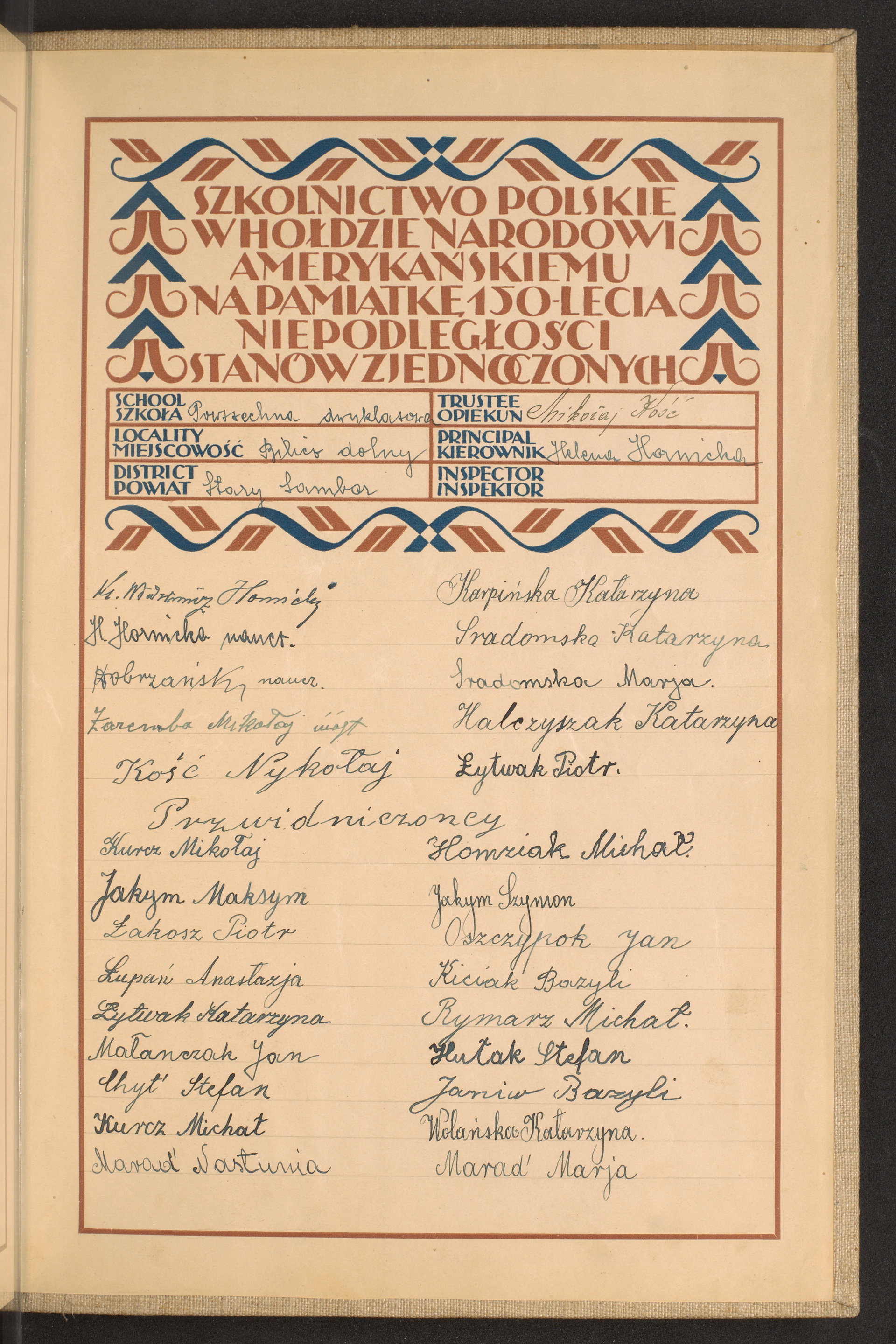 Podpis Maria Marad na stronie nr 283 w tomie nr 99