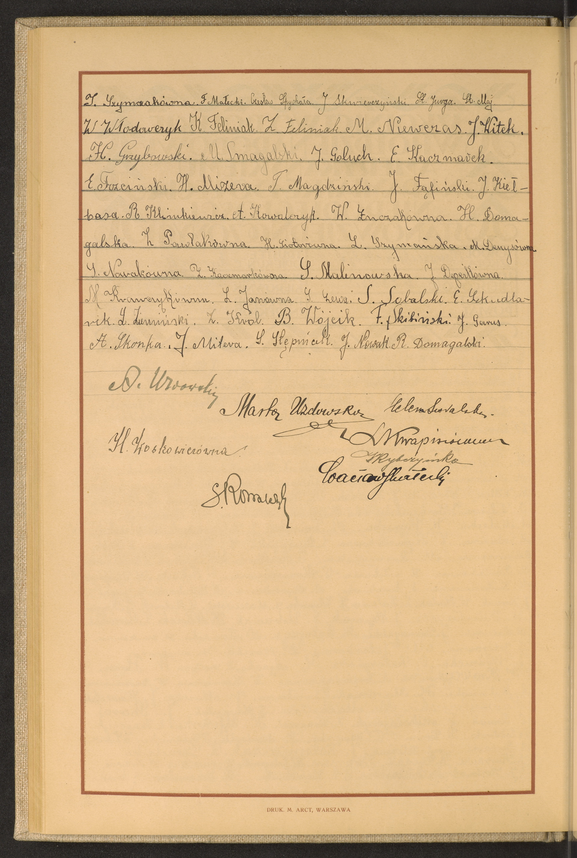 Podpis Wacław Skałecki na stronie nr 92 w tomie nr 100