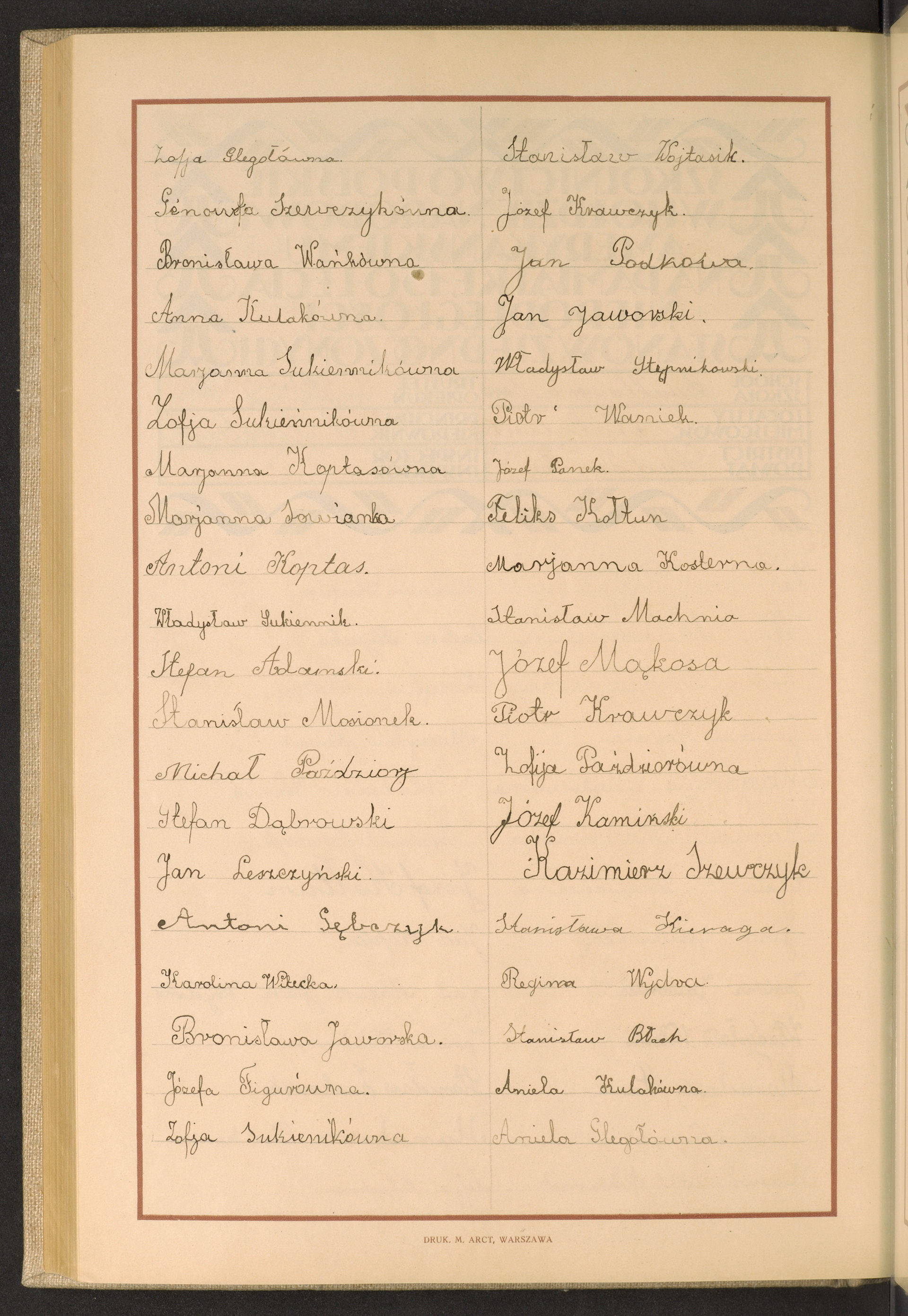 Podpis Zofia Glegoł na stronie nr 244 w tomie nr 100