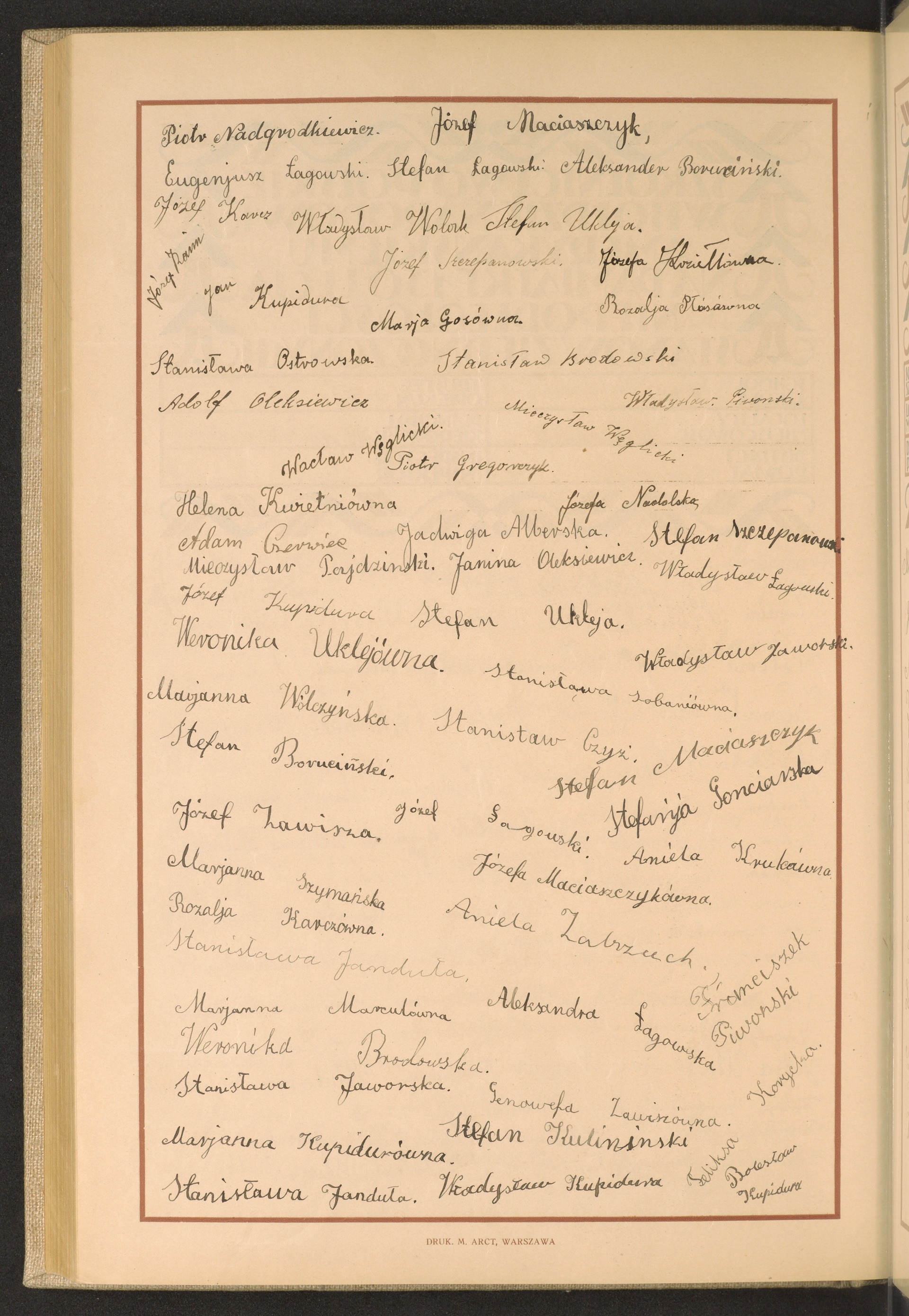 Podpis Piotr Nadgrodkiewicz na stronie nr 256 w tomie nr 100