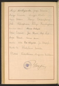 Podpis Józefa Gil na stronie nr 268 w tomie nr 100