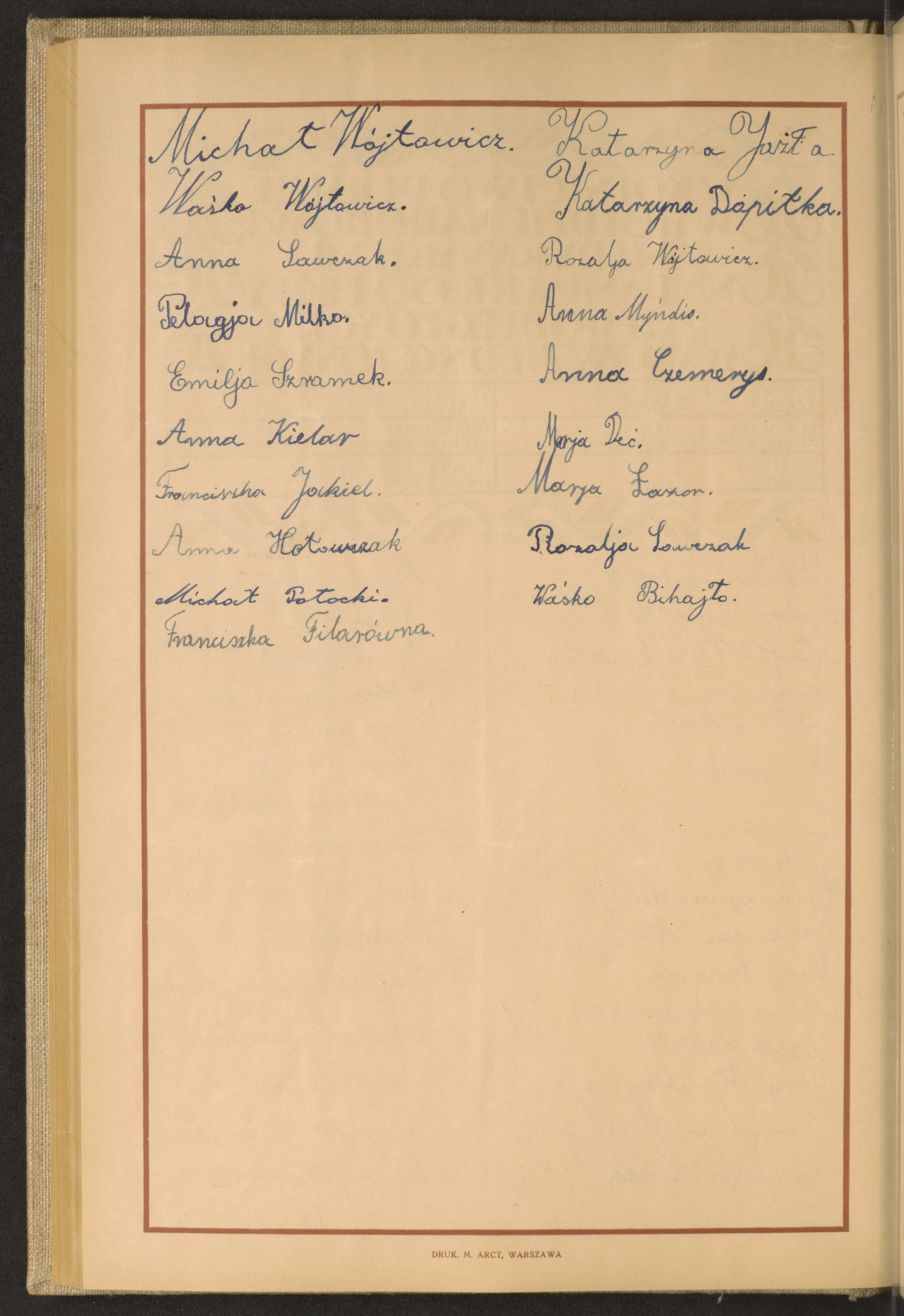 Podpis Michał Wójtowicz na stronie nr 154 w tomie nr 101