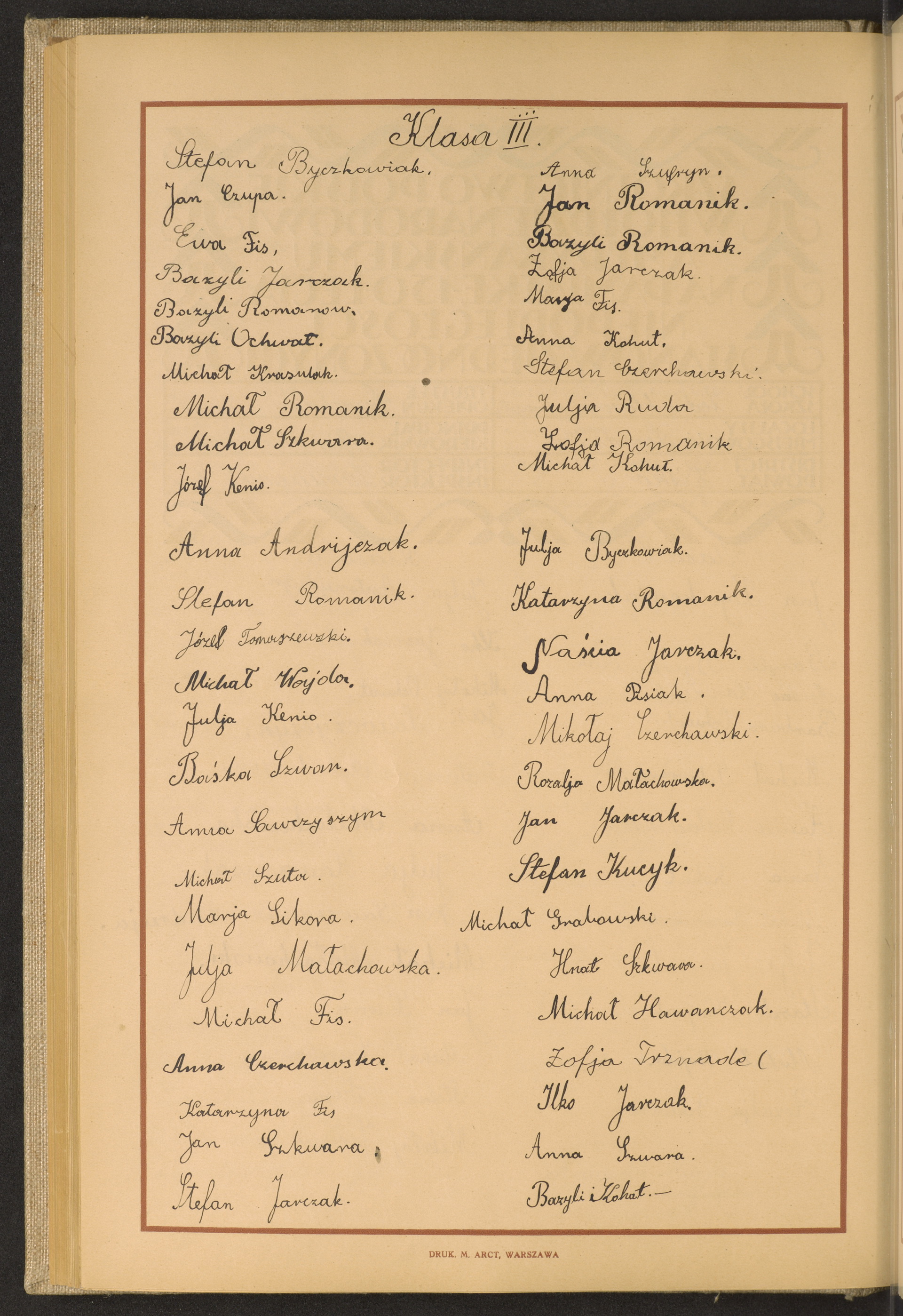 Podpis Stefan Byczkowiak na stronie nr 168 w tomie nr 101