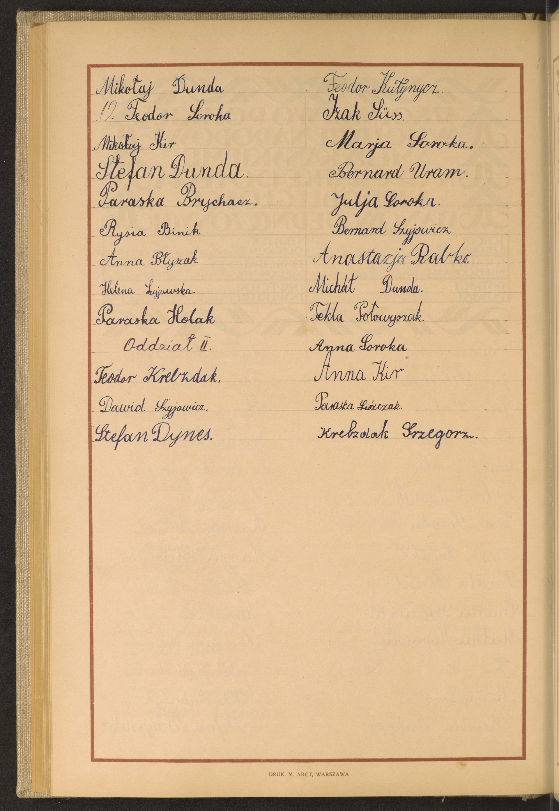 Podpis Mikołaj Dunda na stronie nr 188 w tomie nr 101