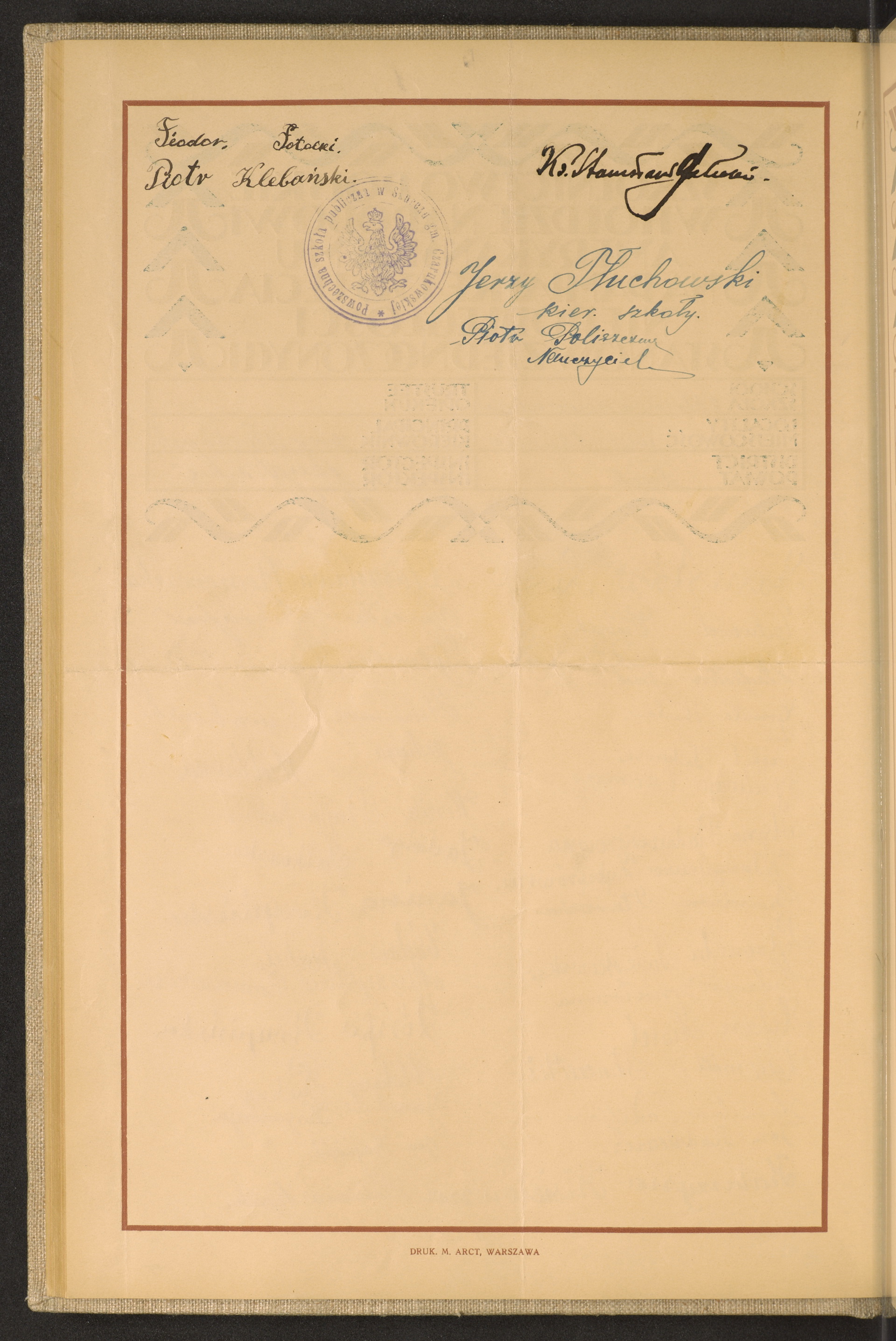 Podpis Piotr Poliszczuk na stronie nr 84 w tomie nr 102