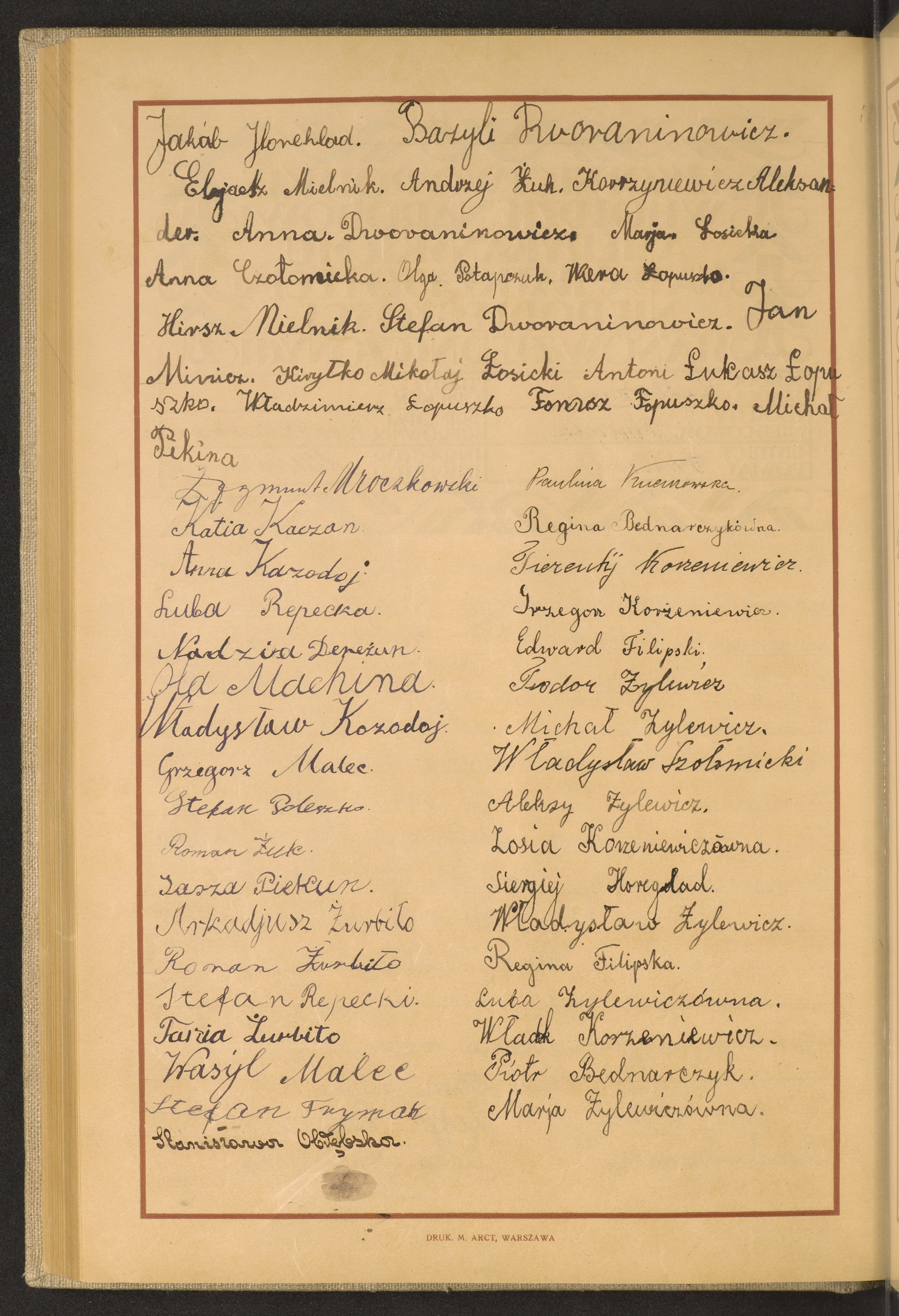 Podpis Maria Zylewicz na stronie nr 230 w tomie nr 102