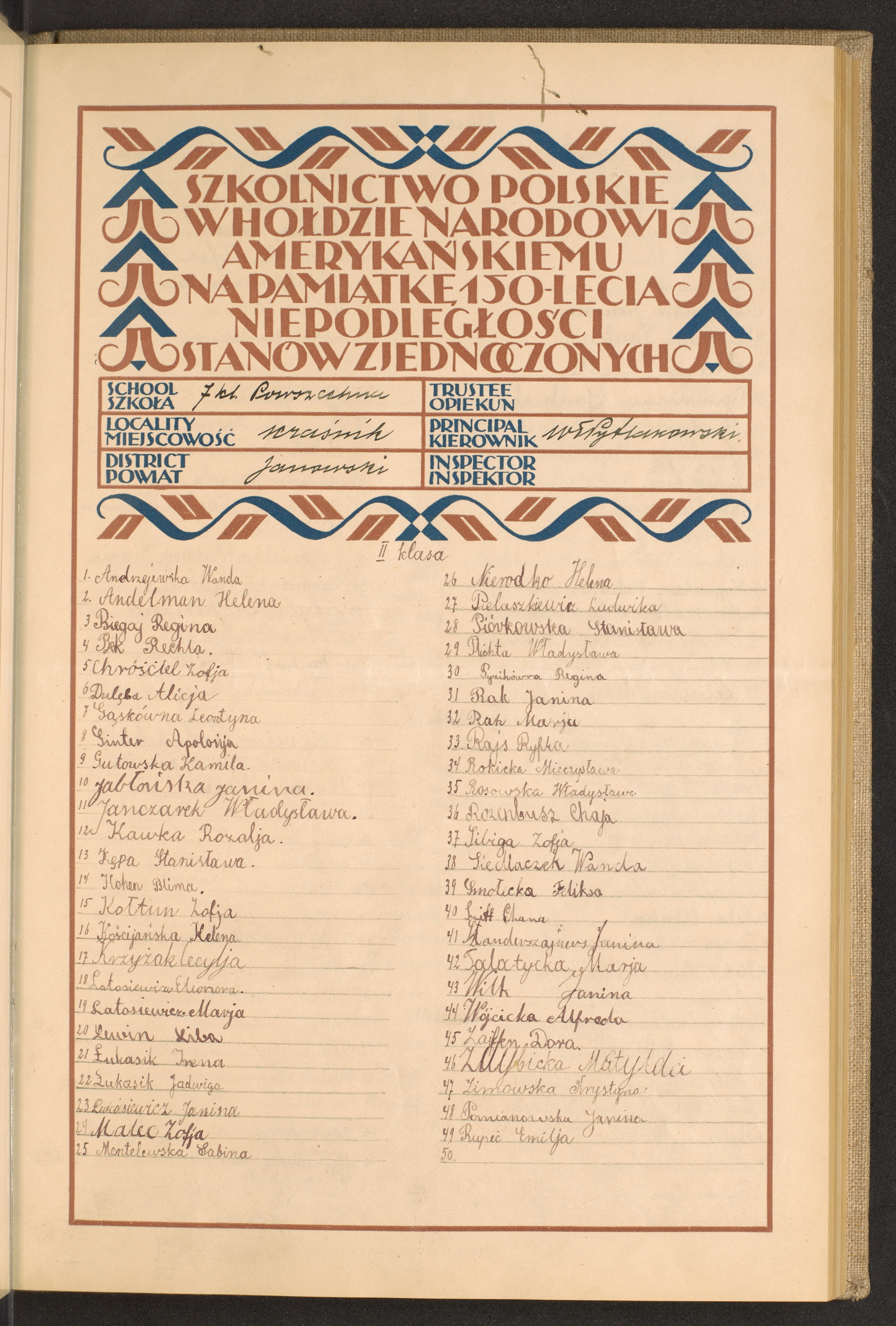 Podpis Wł. Pytlakowski na stronie nr 43 w tomie nr 103