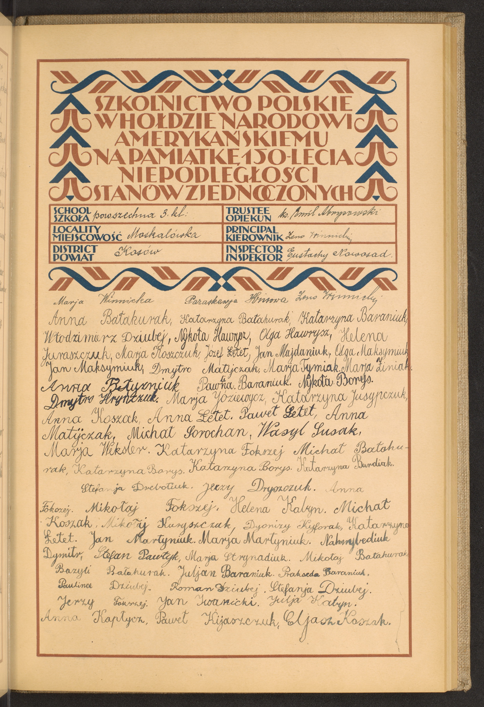 Podpis Mikołaj Bałahurak na stronie nr 143 w tomie nr 103