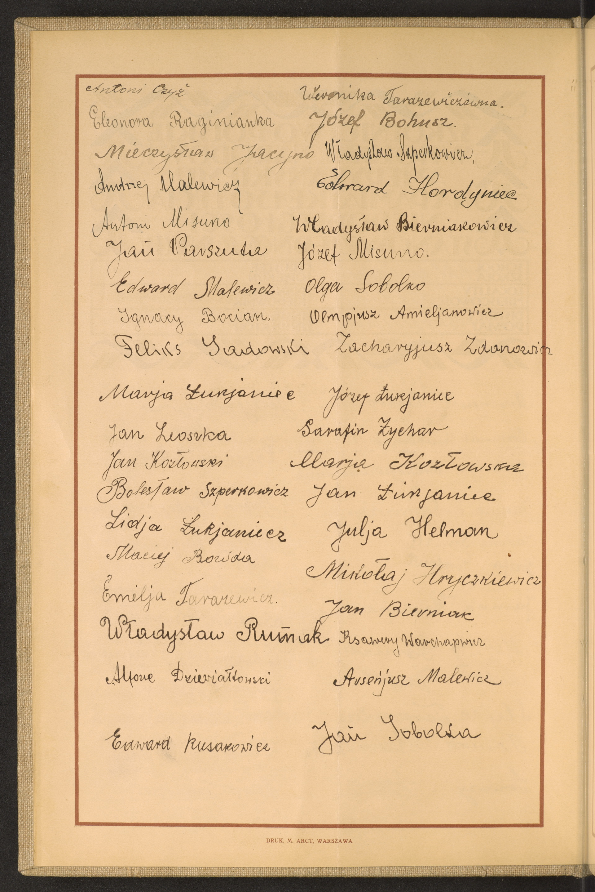 Podpis Bolesław Szperkowicz na stronie nr 10 w tomie nr 104