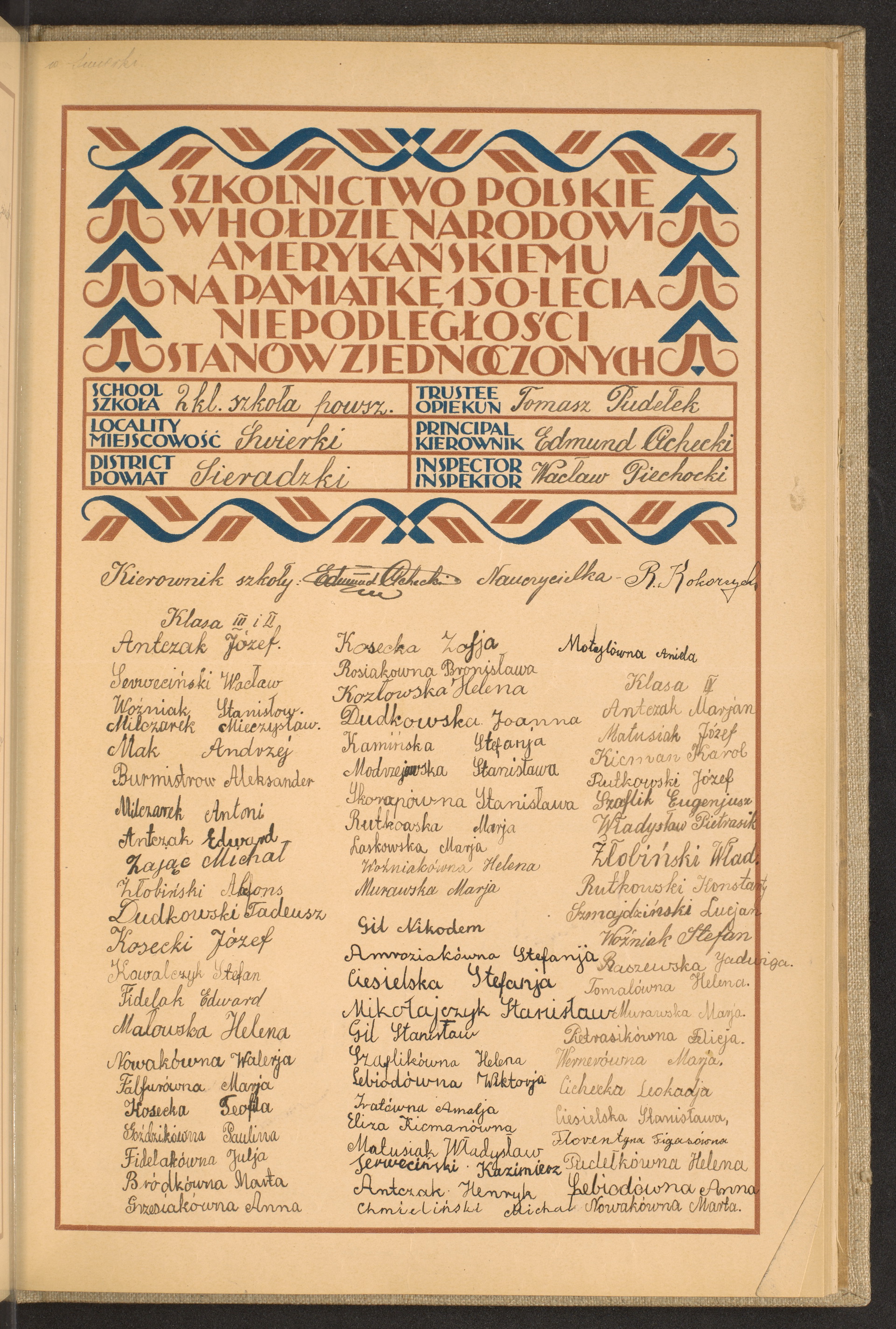 Podpis Marta Nowak na stronie nr 131 w tomie nr 104