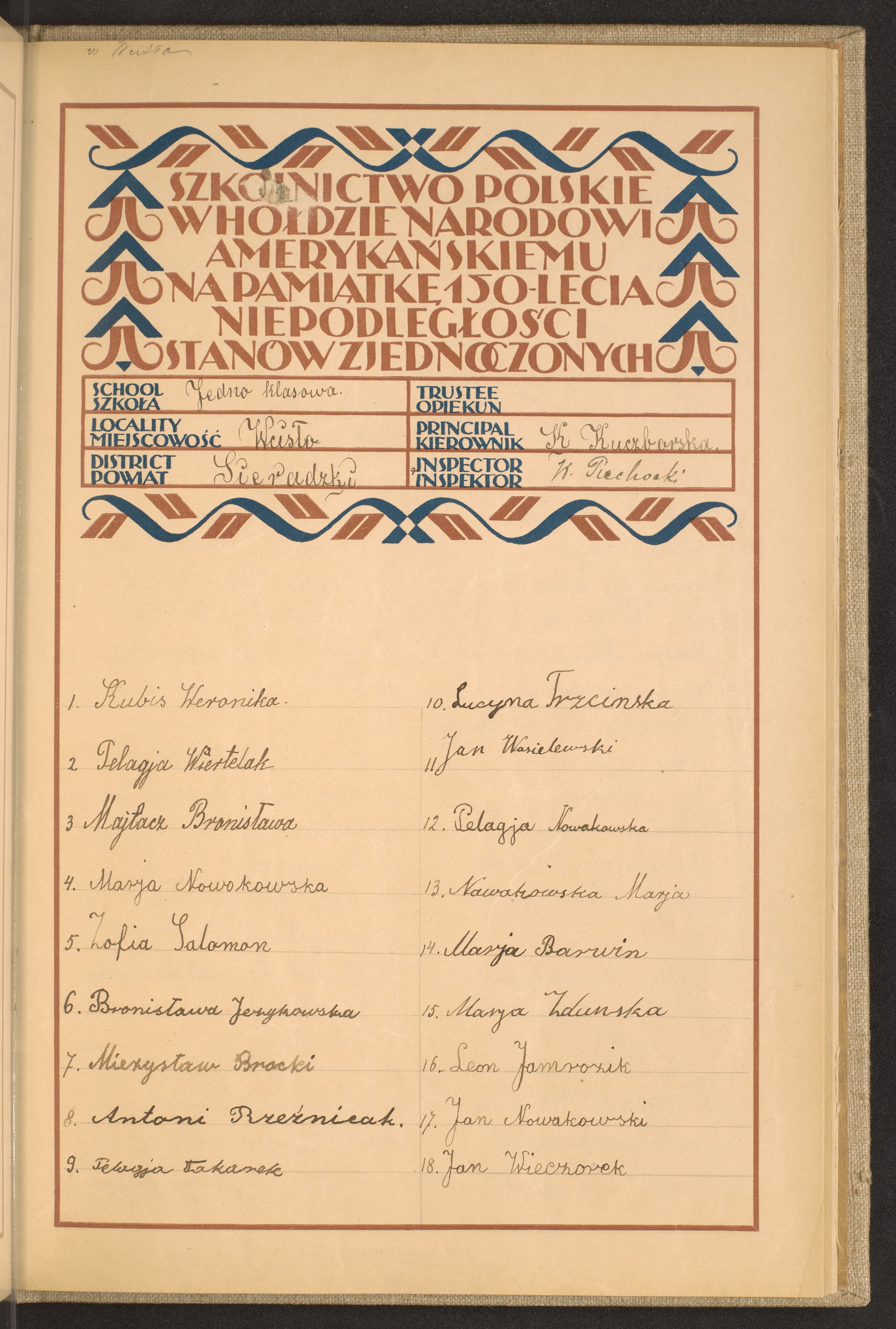 Podpis Jan Wieczorek na stronie nr 133 w tomie nr 104