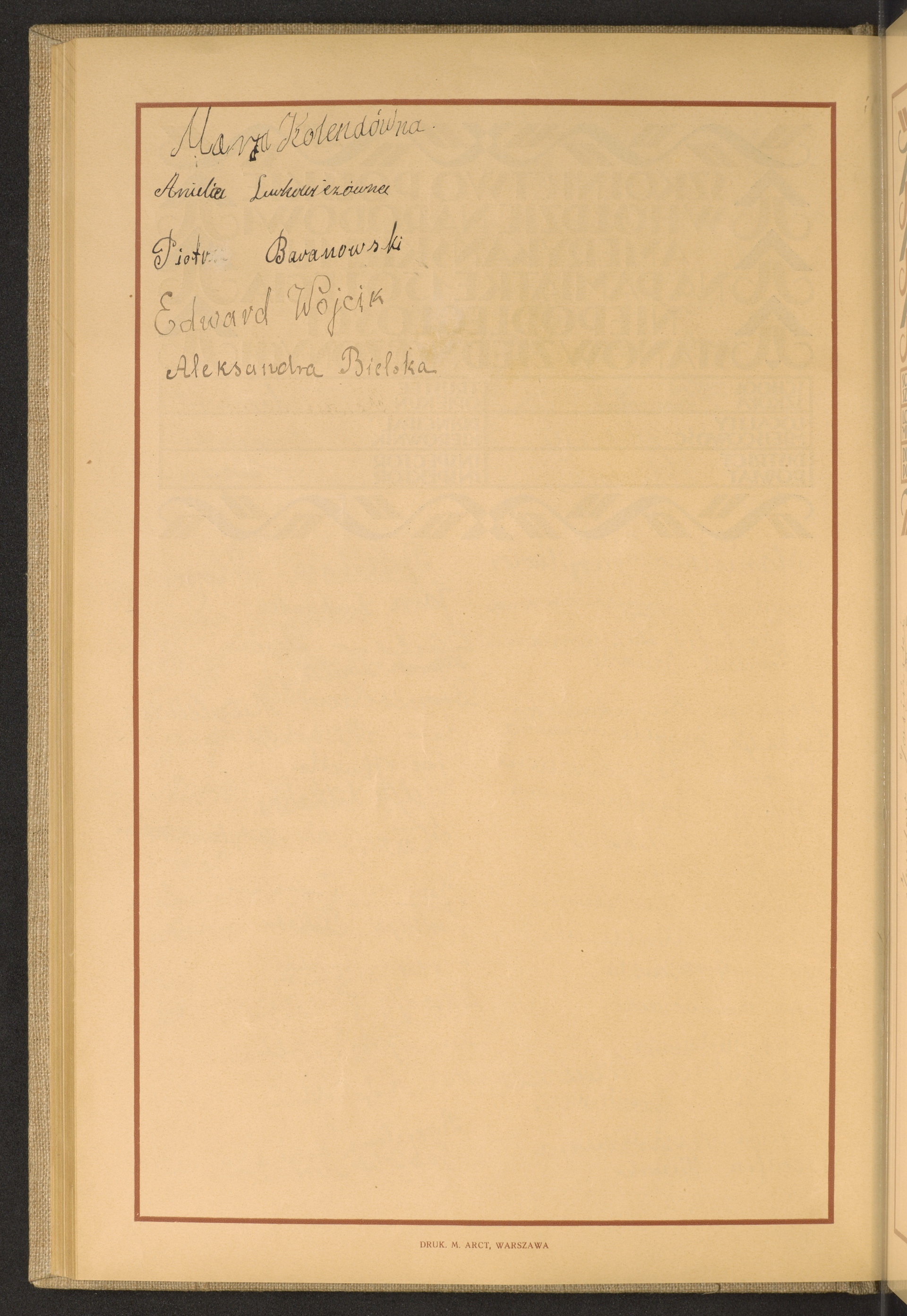 Podpis Aleksandra Bielska na stronie nr 148 w tomie nr 104