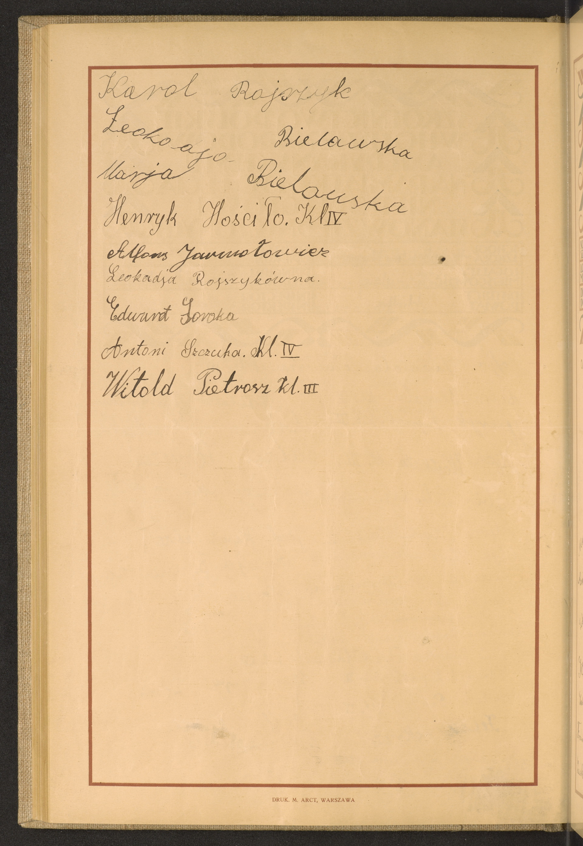 Podpis Witold Pietrosz na stronie nr 154 w tomie nr 104