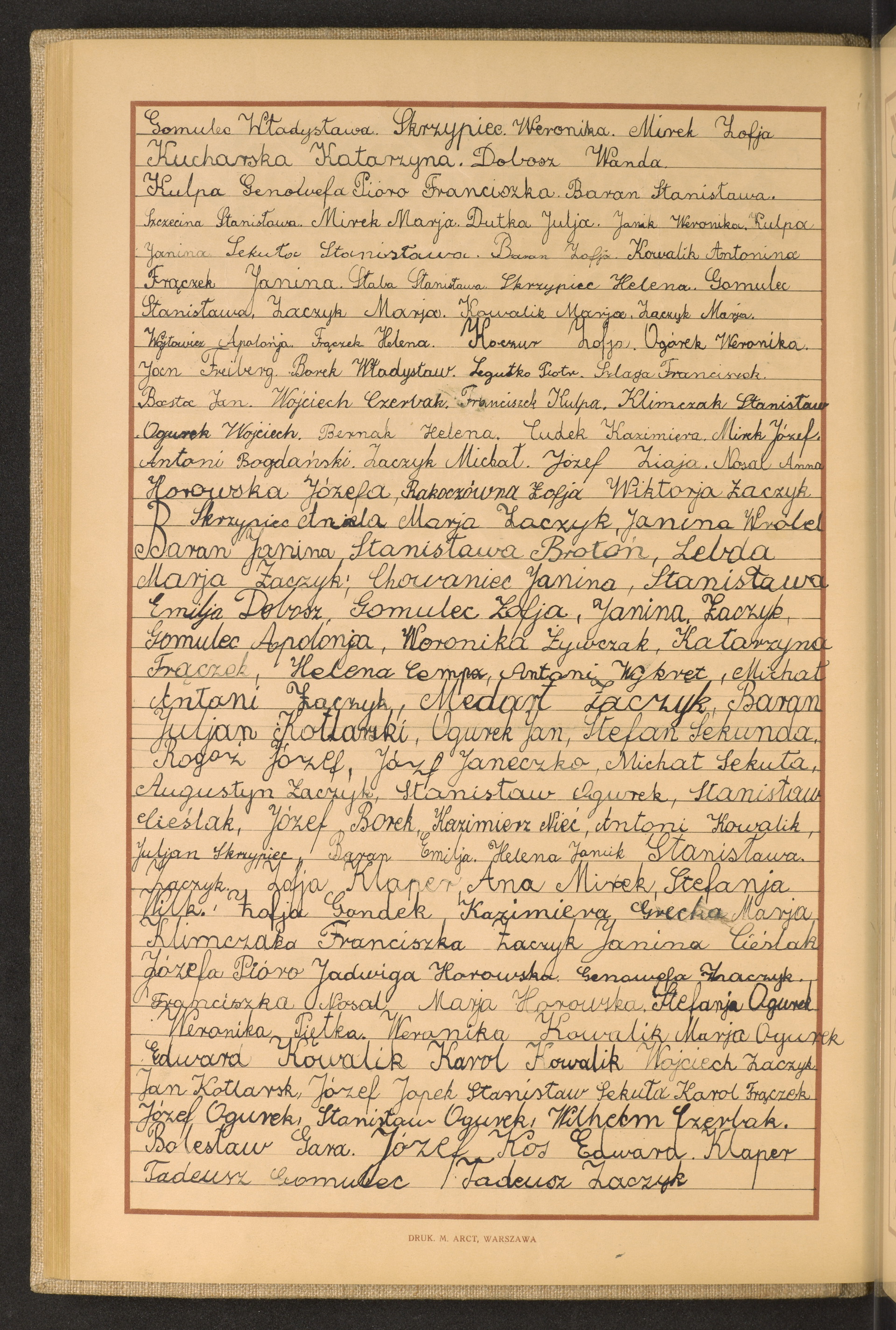 Podpis Tadeusz Zaczyk na stronie nr 112 w tomie nr 105