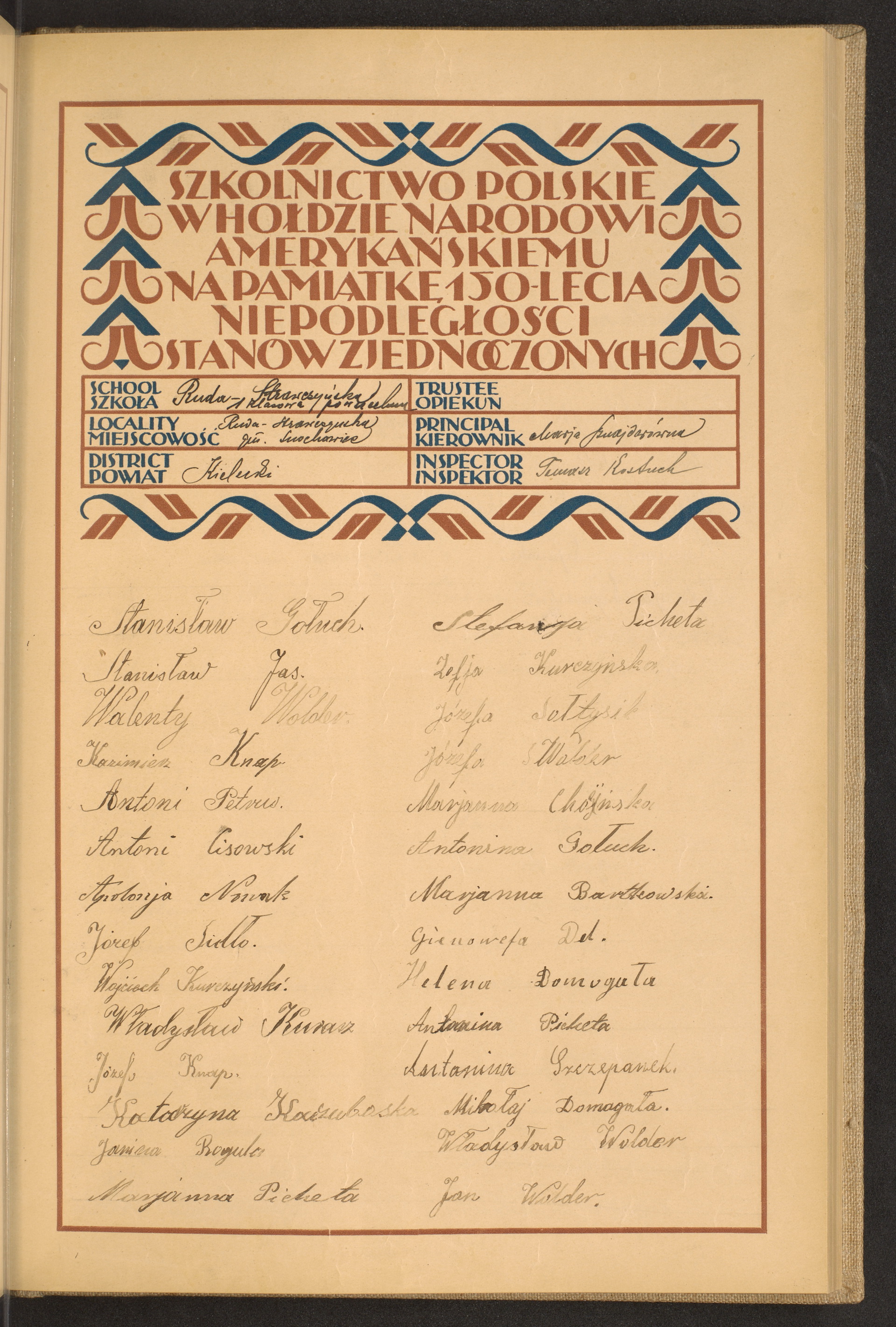 Podpis Maria Sznajder na stronie nr 51 w tomie nr 106