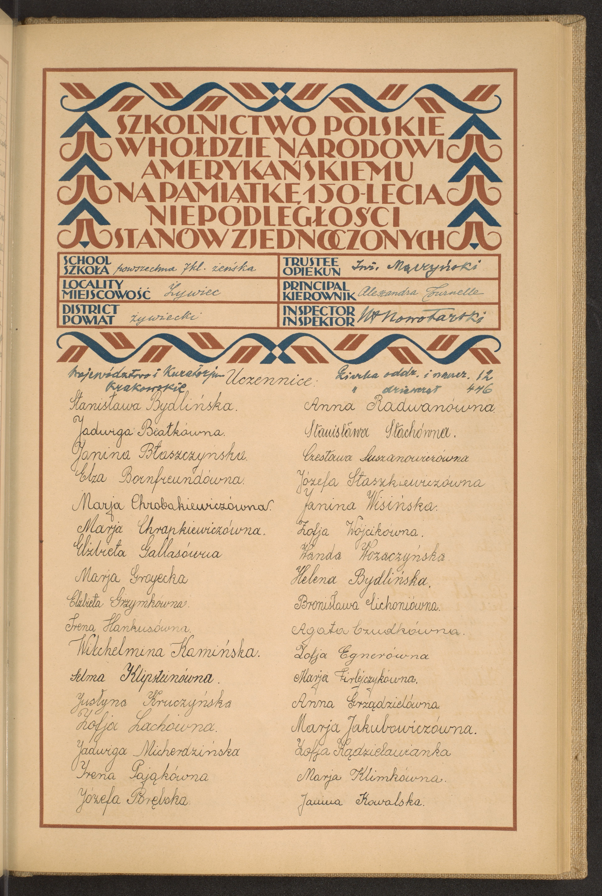 Podpis Janina Kowalska na stronie nr 101 w tomie nr 106