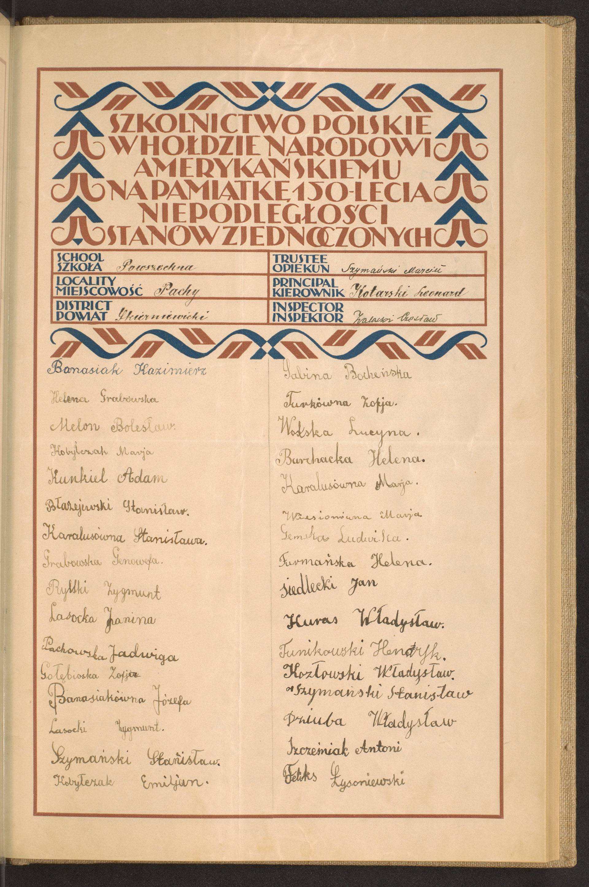 Podpis Marcin Szymański na stronie nr 135 w tomie nr 106