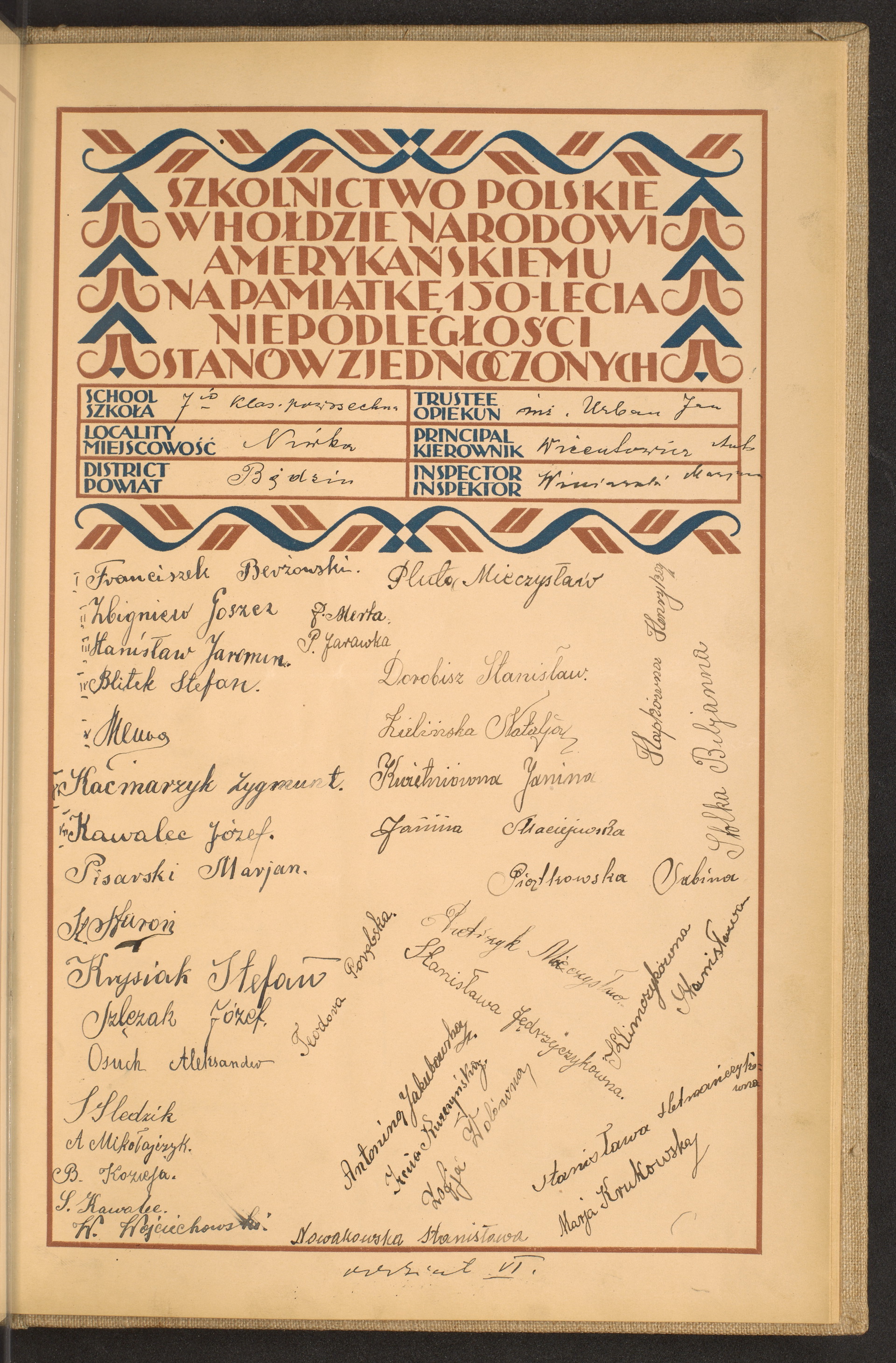 Podpis Jan Urban na stronie nr 253 w tomie nr 106