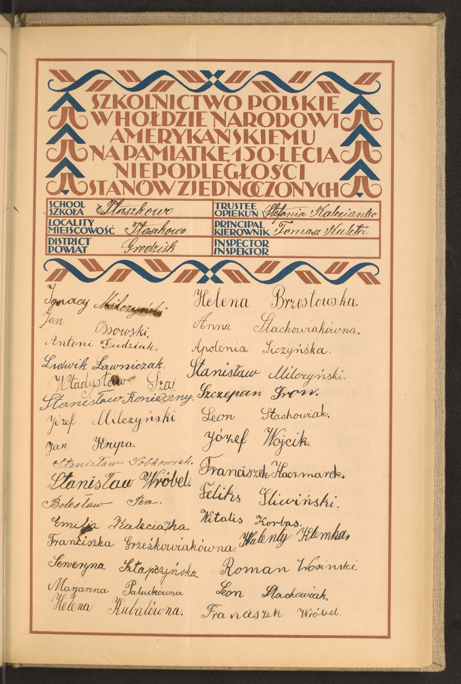 Podpis Stefania Kaleta na stronie nr 183 w tomie nr 108